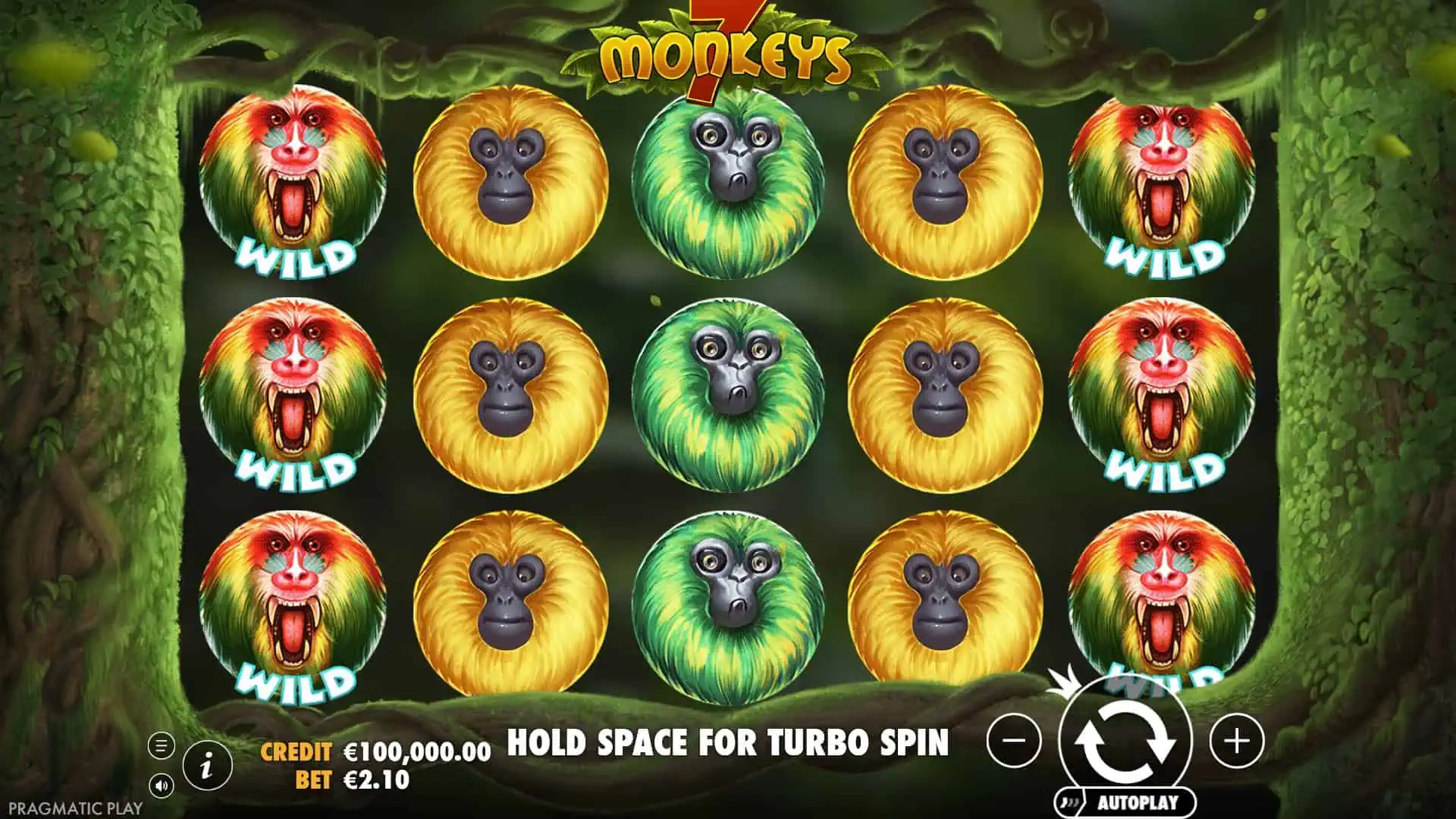 7 Monkeys slot gameplay reels