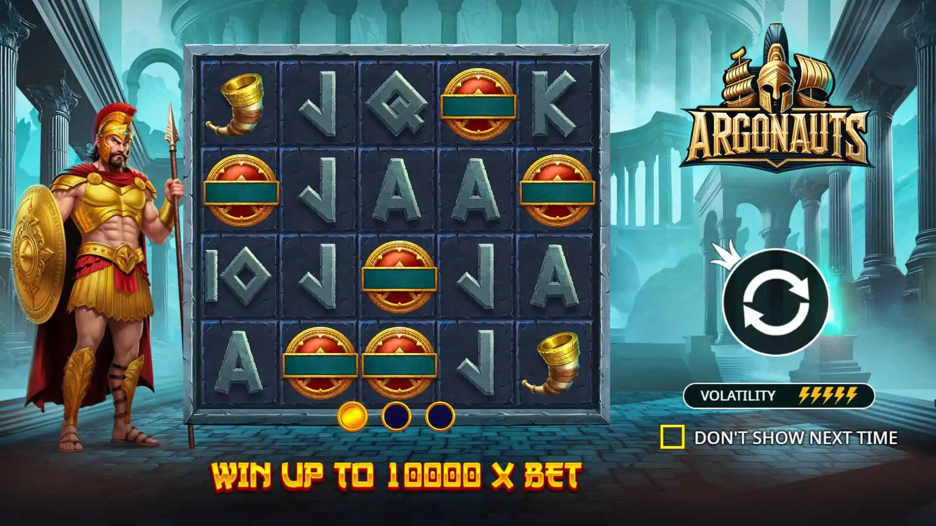 Argonauts slot intro screen
