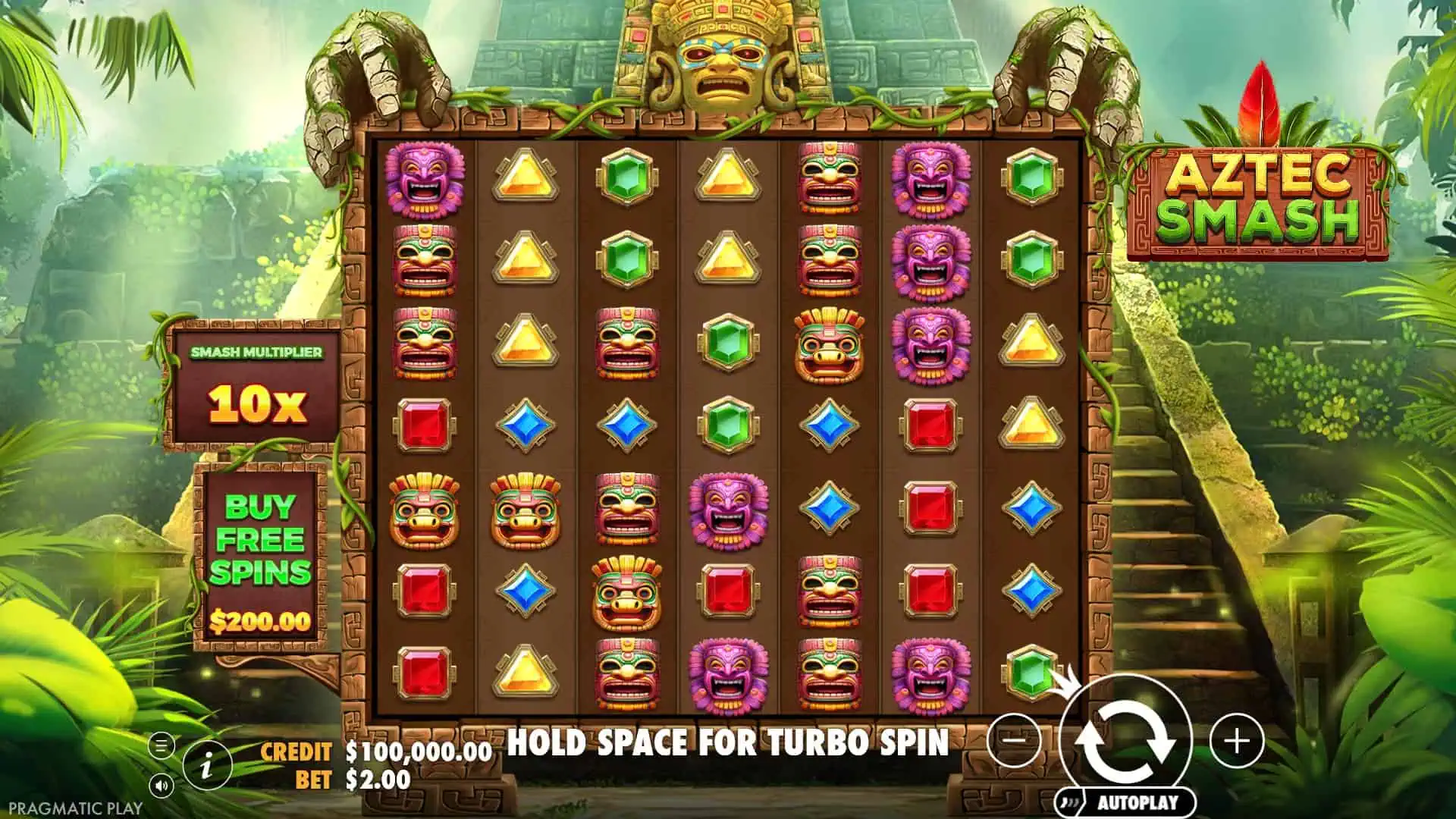 Aztec Smash slot gameplay reels