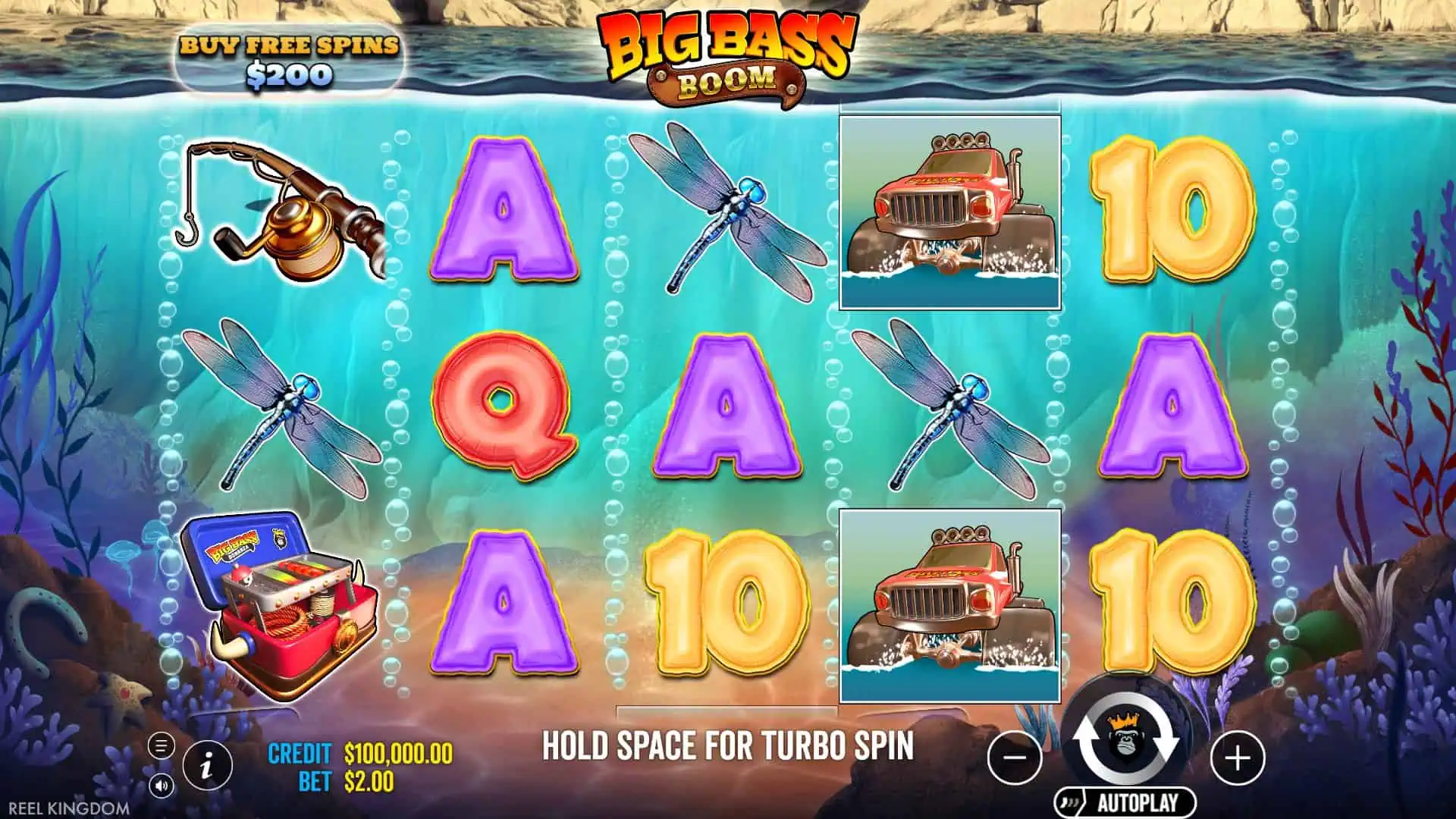 Big Bass BOOM slot gameplay reels