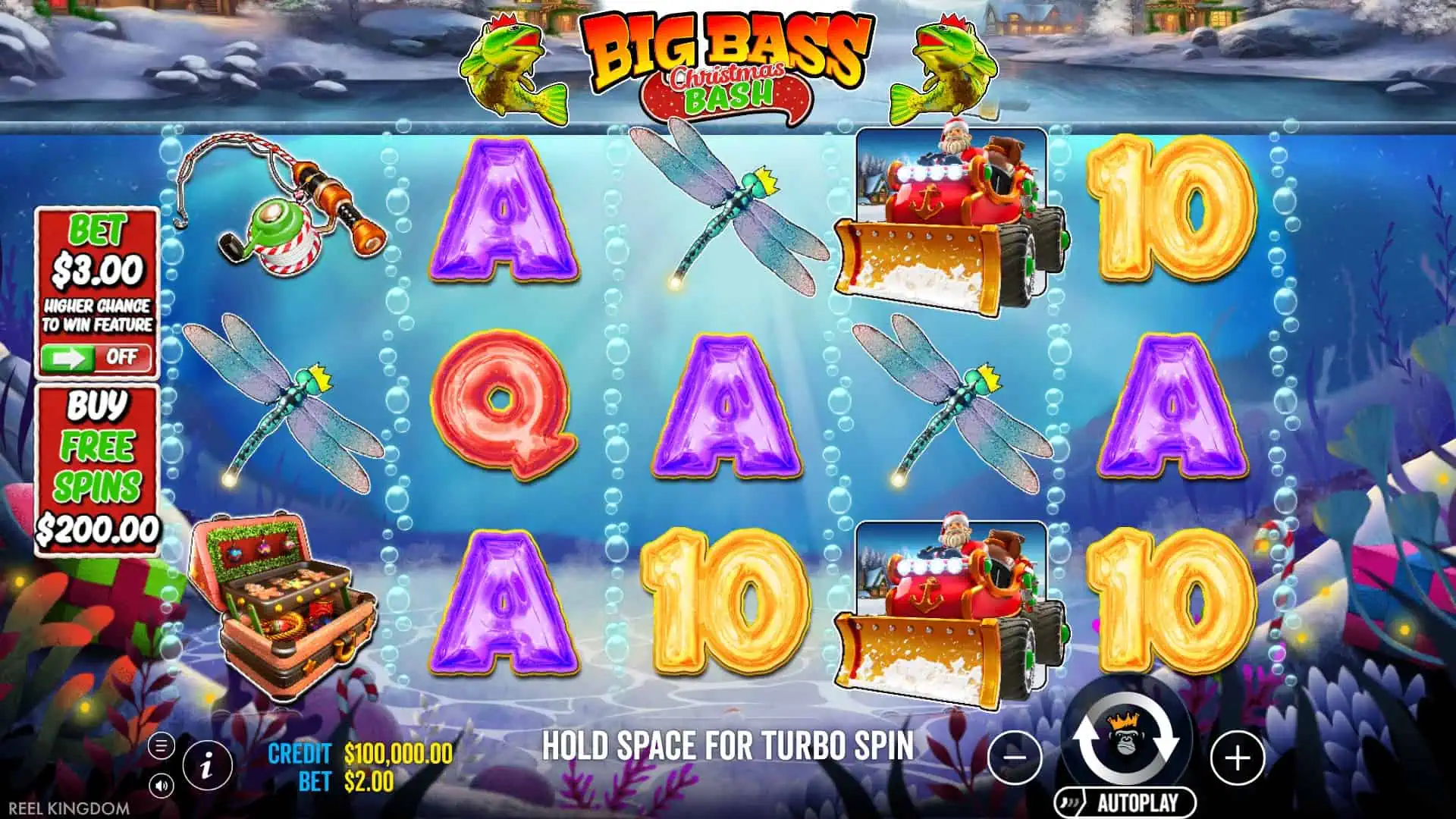Big Bass Christmas Bash slot gameplay reels