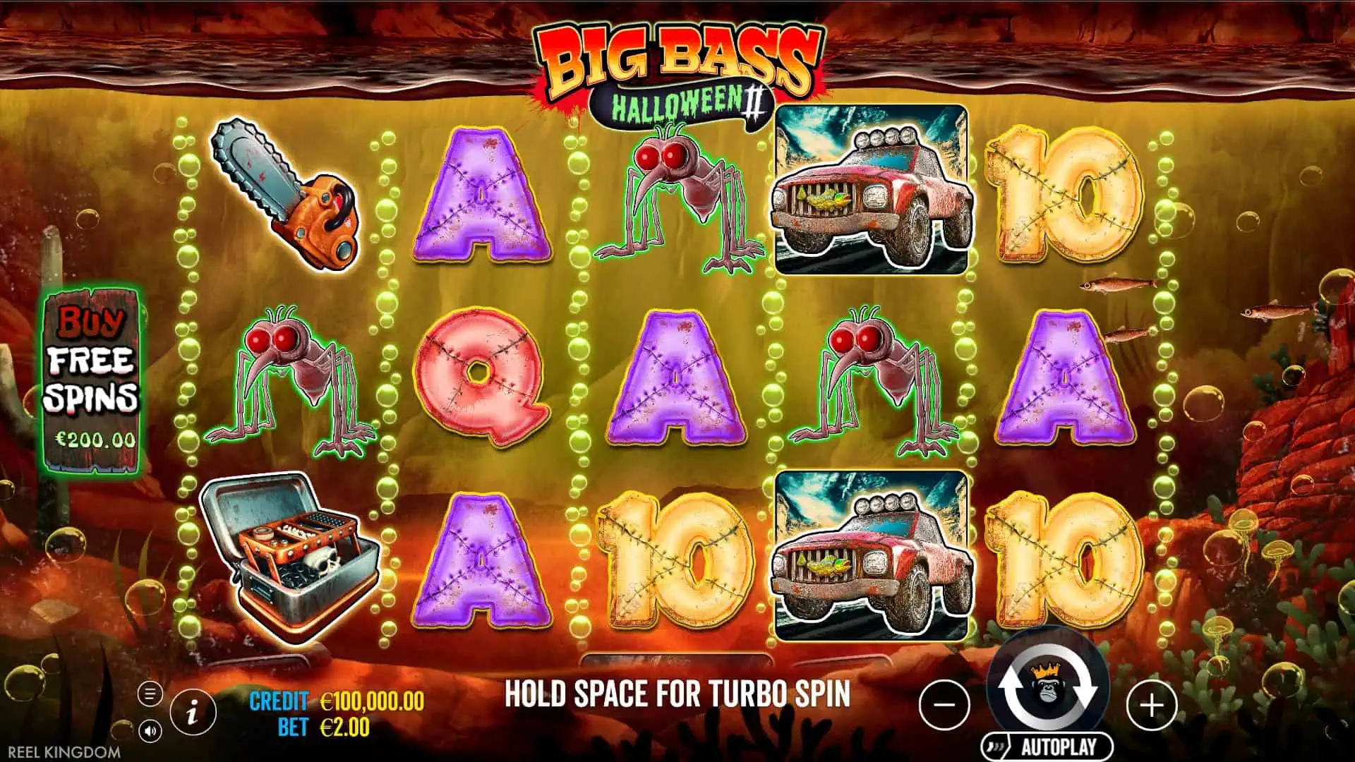 Big Bass Halloween 2 slot gameplay reels