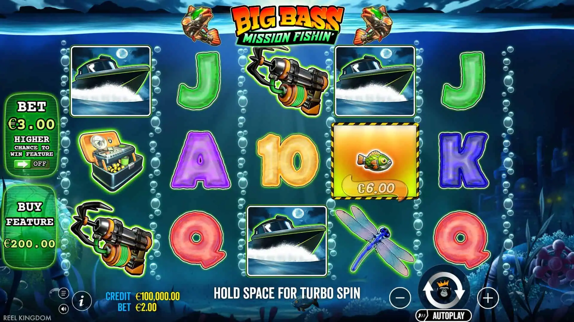 Big Bass Mission Fishin&rsquo; slot gameplay reels