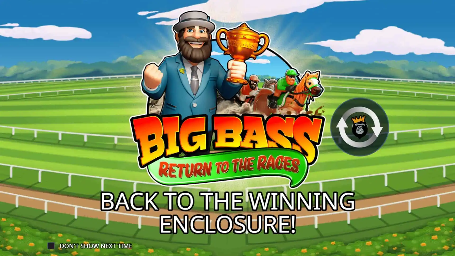 Big Bass Return to the Races Feature Buy slot intro screen