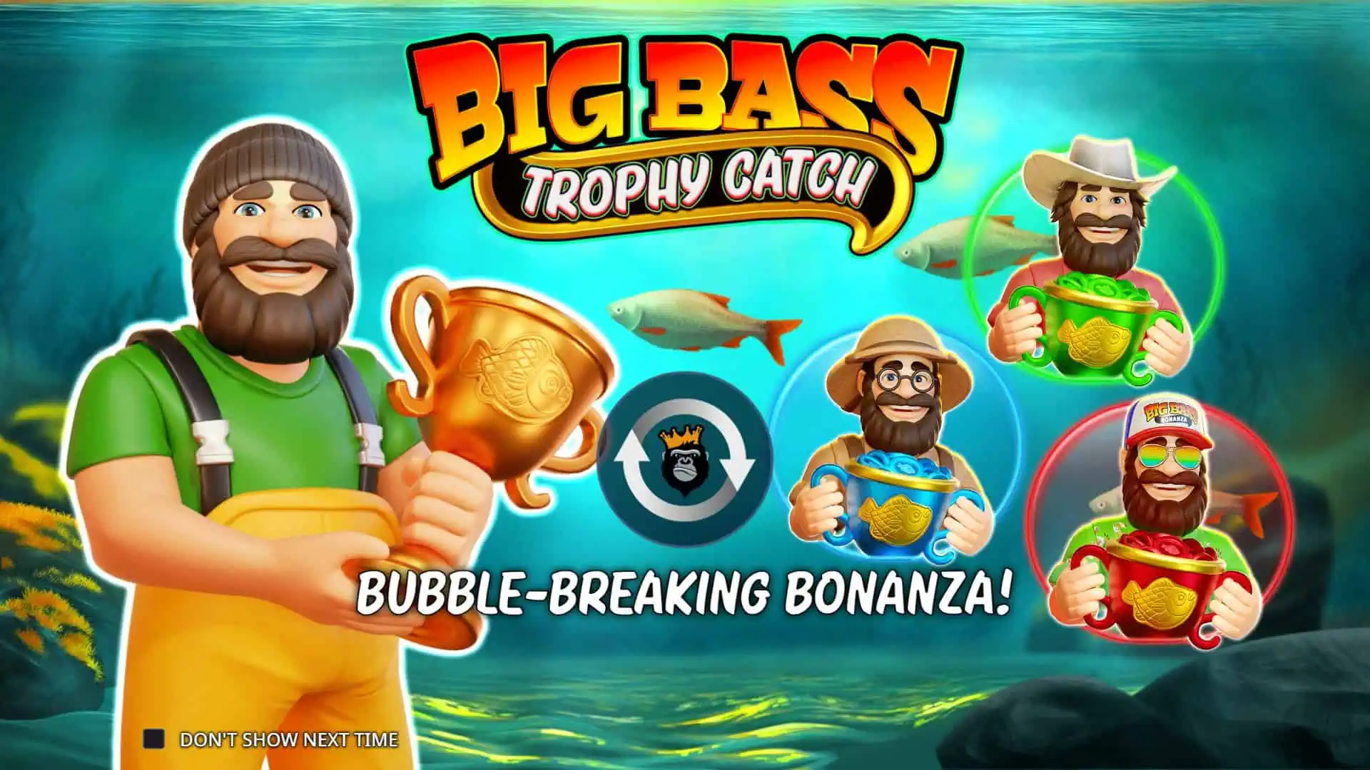 Big Bass Trophy Fishing slot intro screen