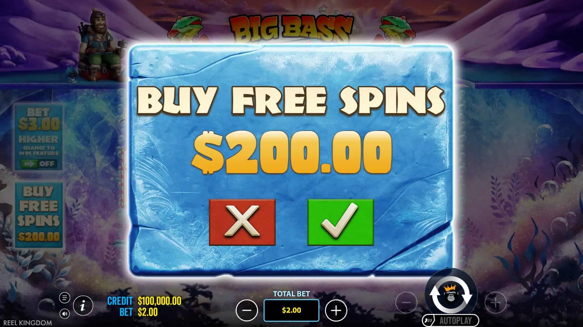Big Bass Xmas Extreme bonus buy menu