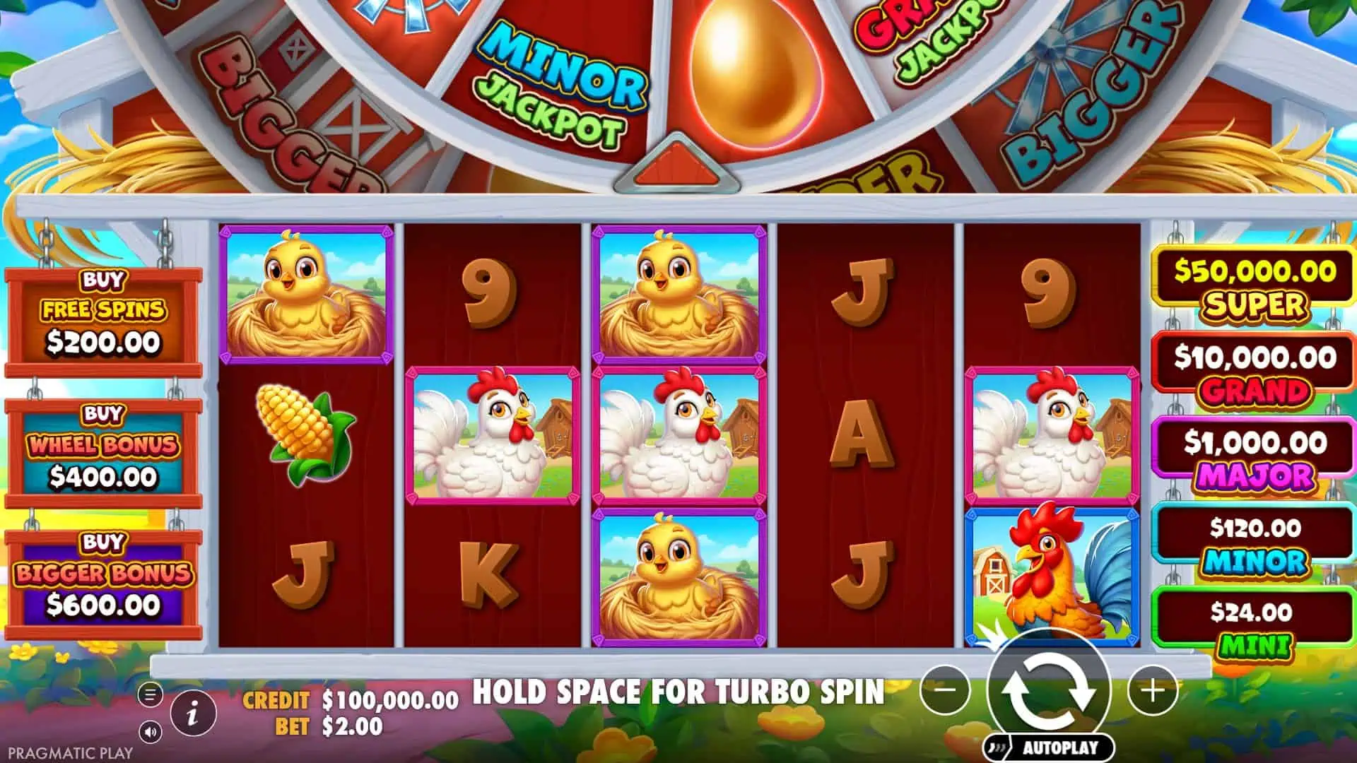 Bigger Barn House Bonanza slot gameplay reels