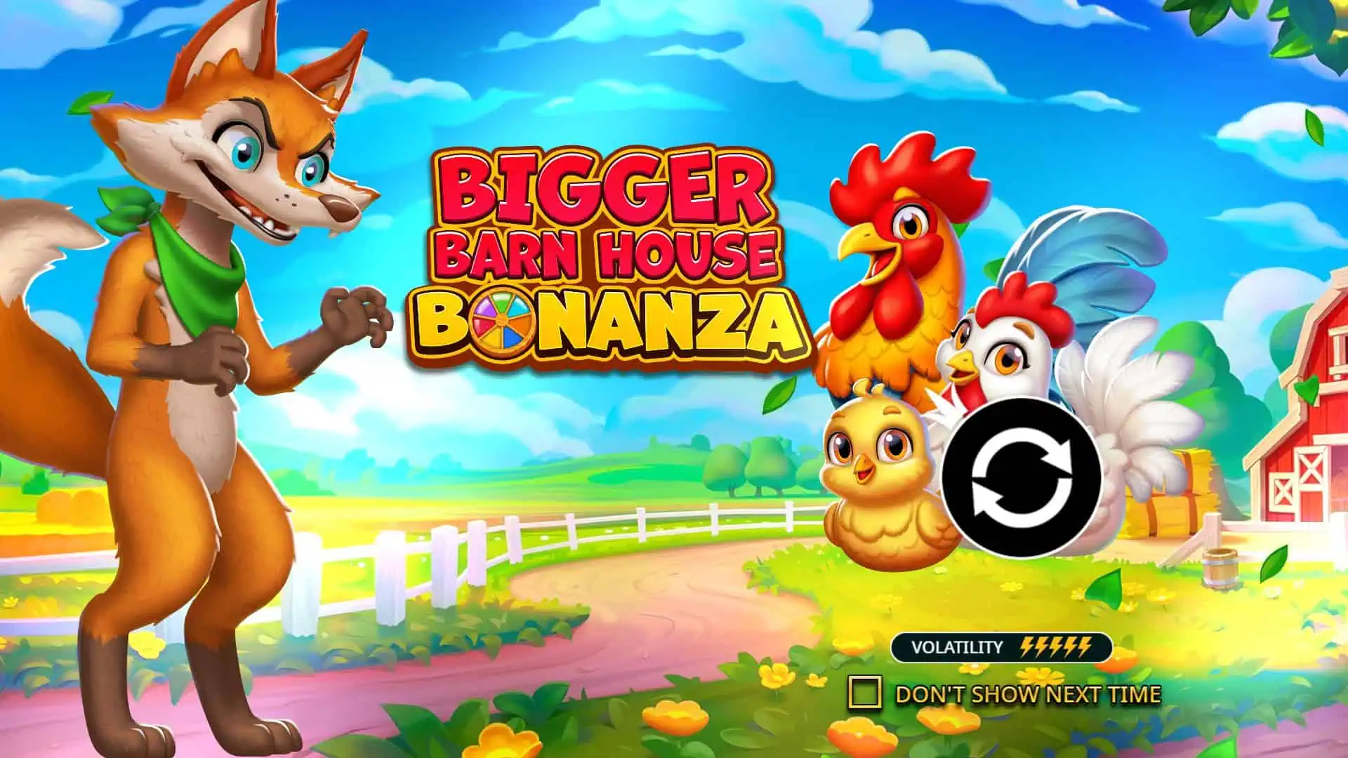 Bigger Barn House Bonanza slot intro screen