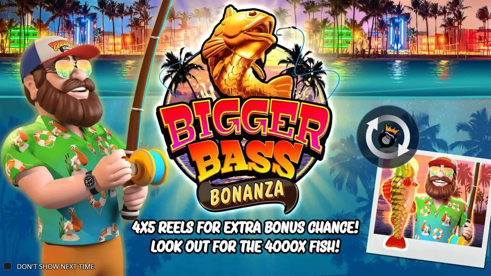 Bigger Bass Bonanza slot intro screen