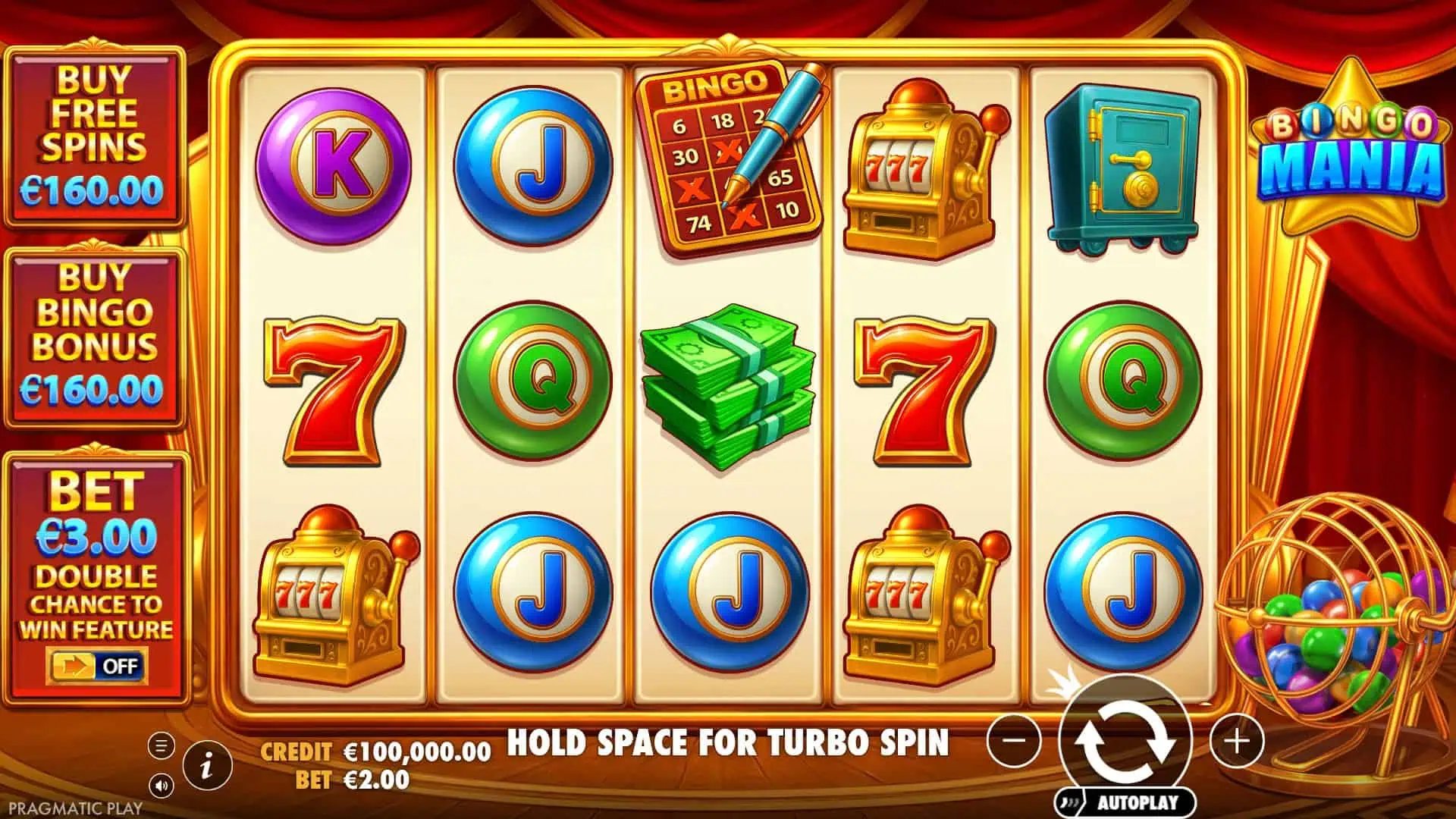 Bingo Mania slot gameplay reels