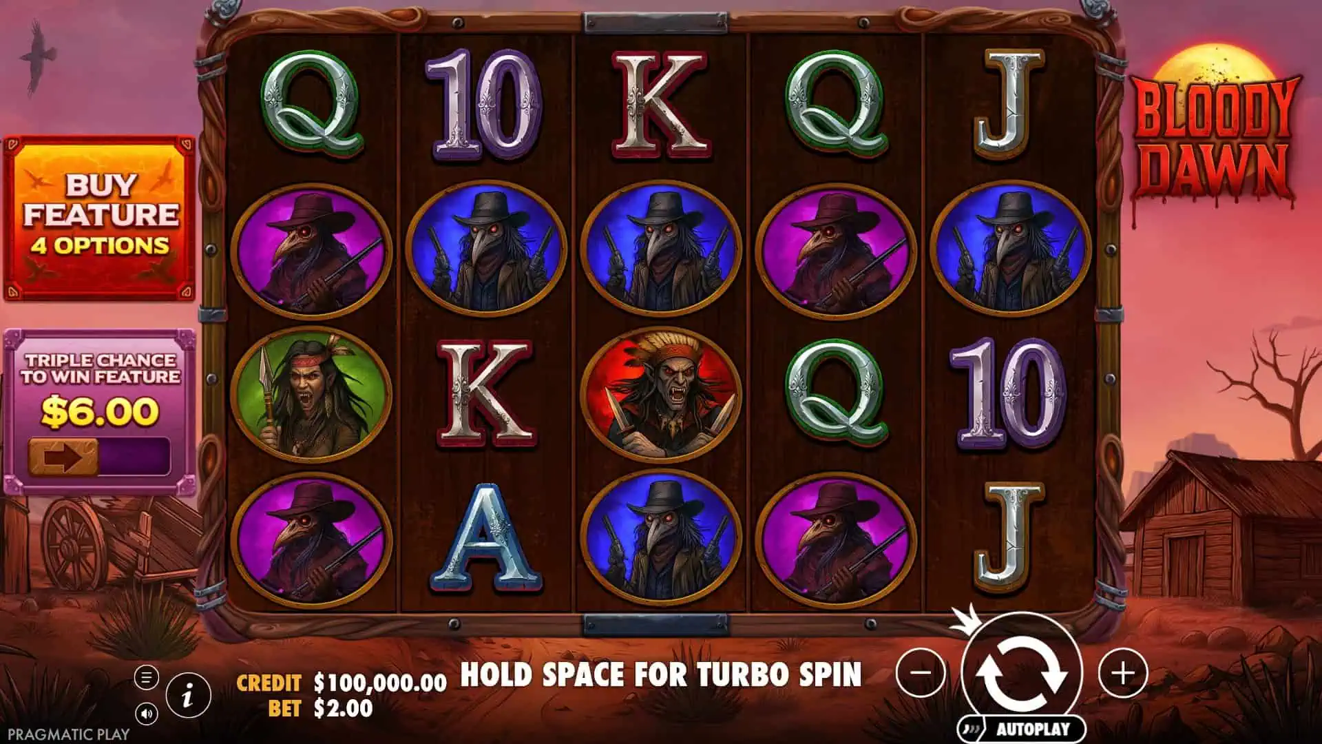 Bloody Dawn slot gameplay reels