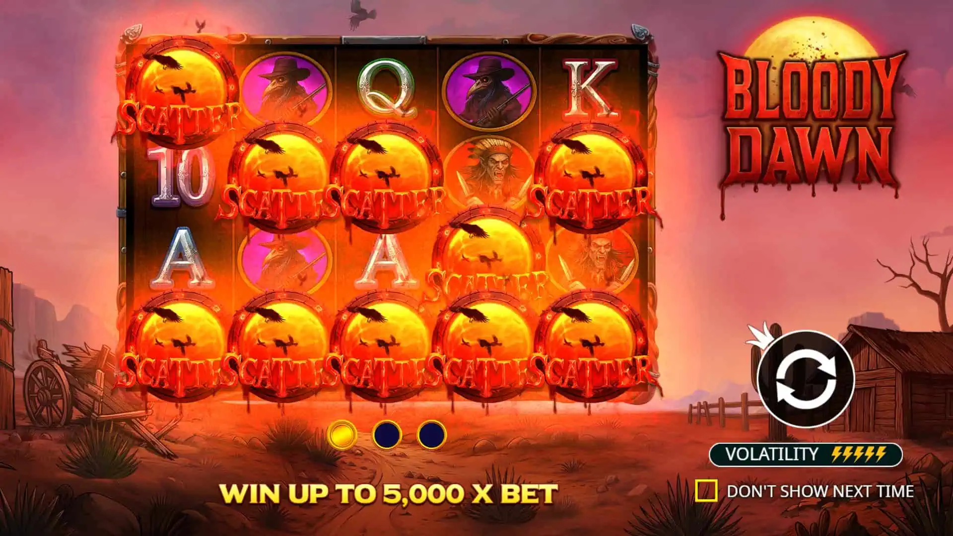 Bloody Dawn slot intro screen