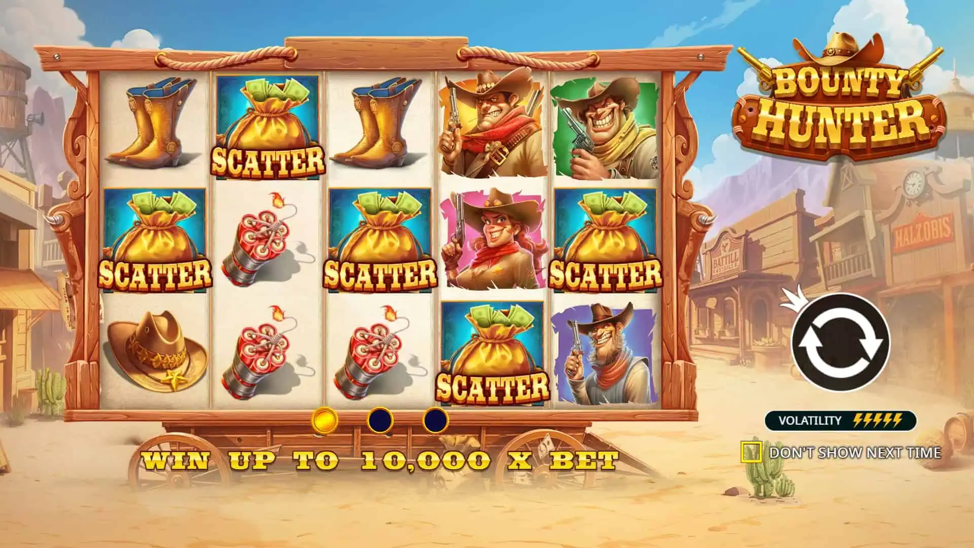 Bounty Hunter slot intro screen