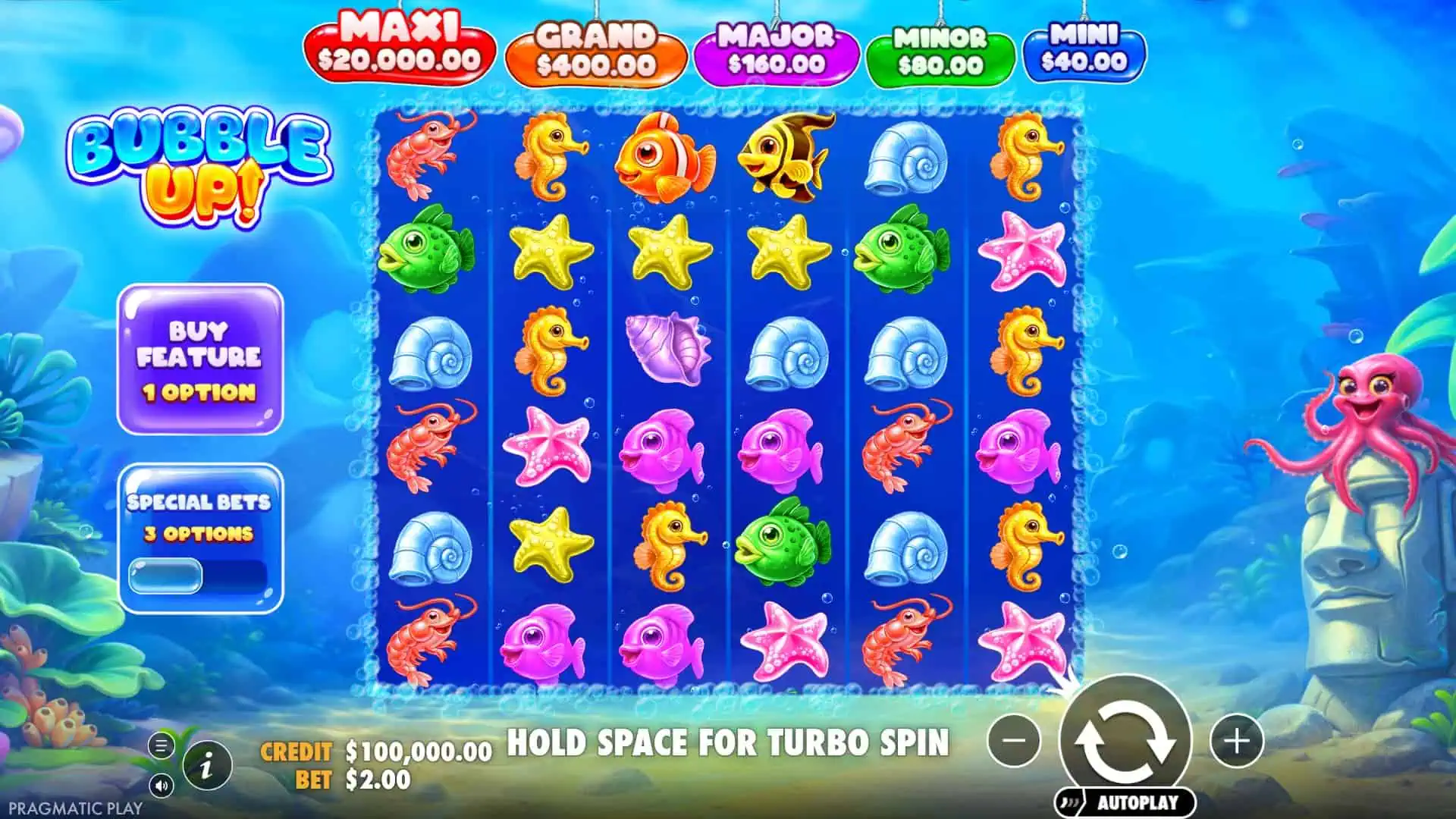 Bubble Up! slot gameplay reels