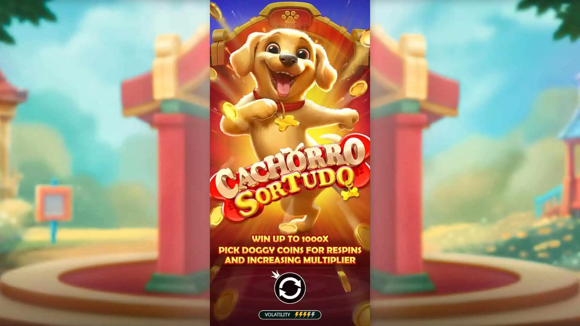 Cachorro Sortudo slot intro screen