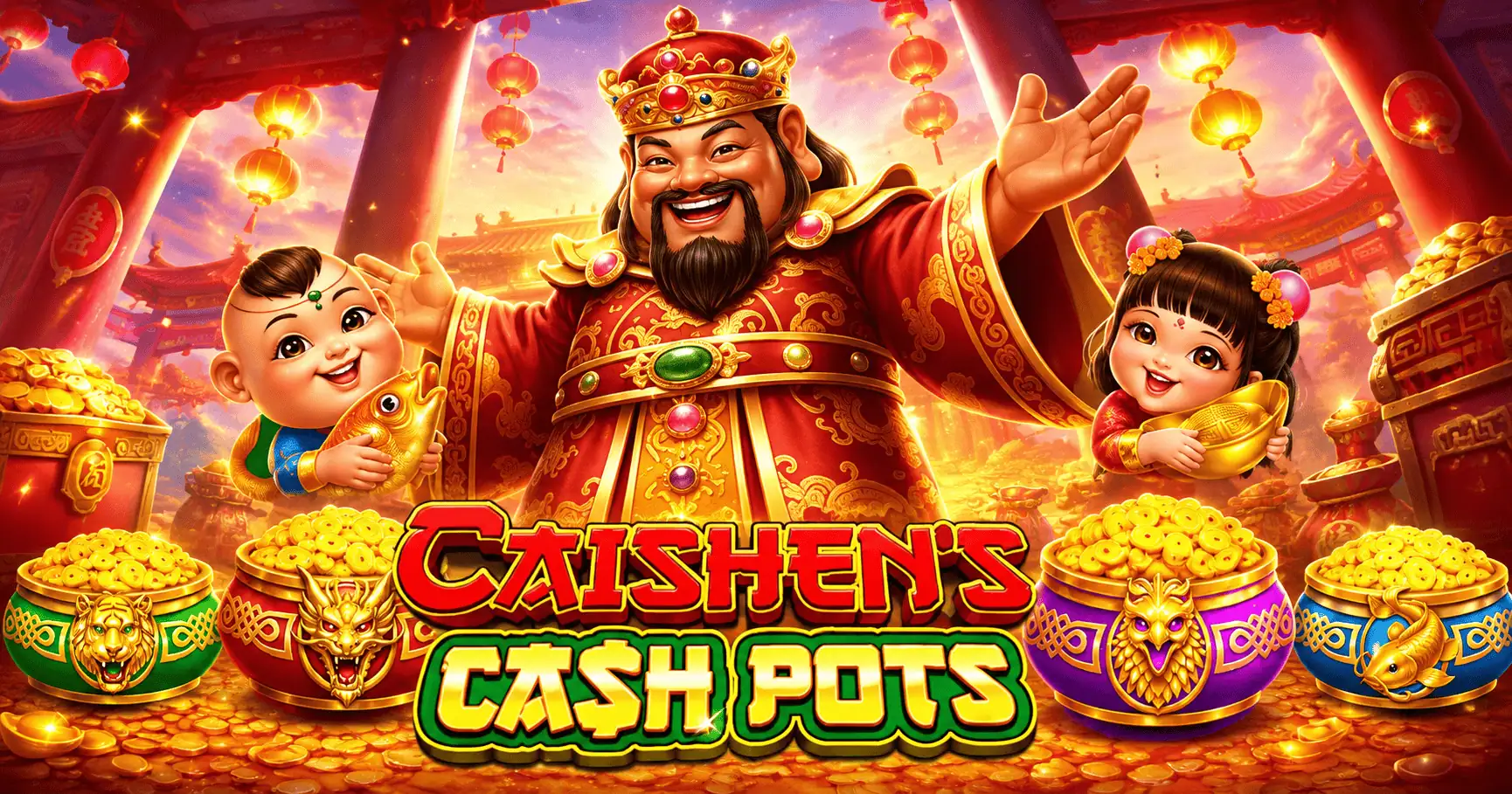 Caishen’s Cash Pots Slot Demo by Pragmatic Play slot cover image