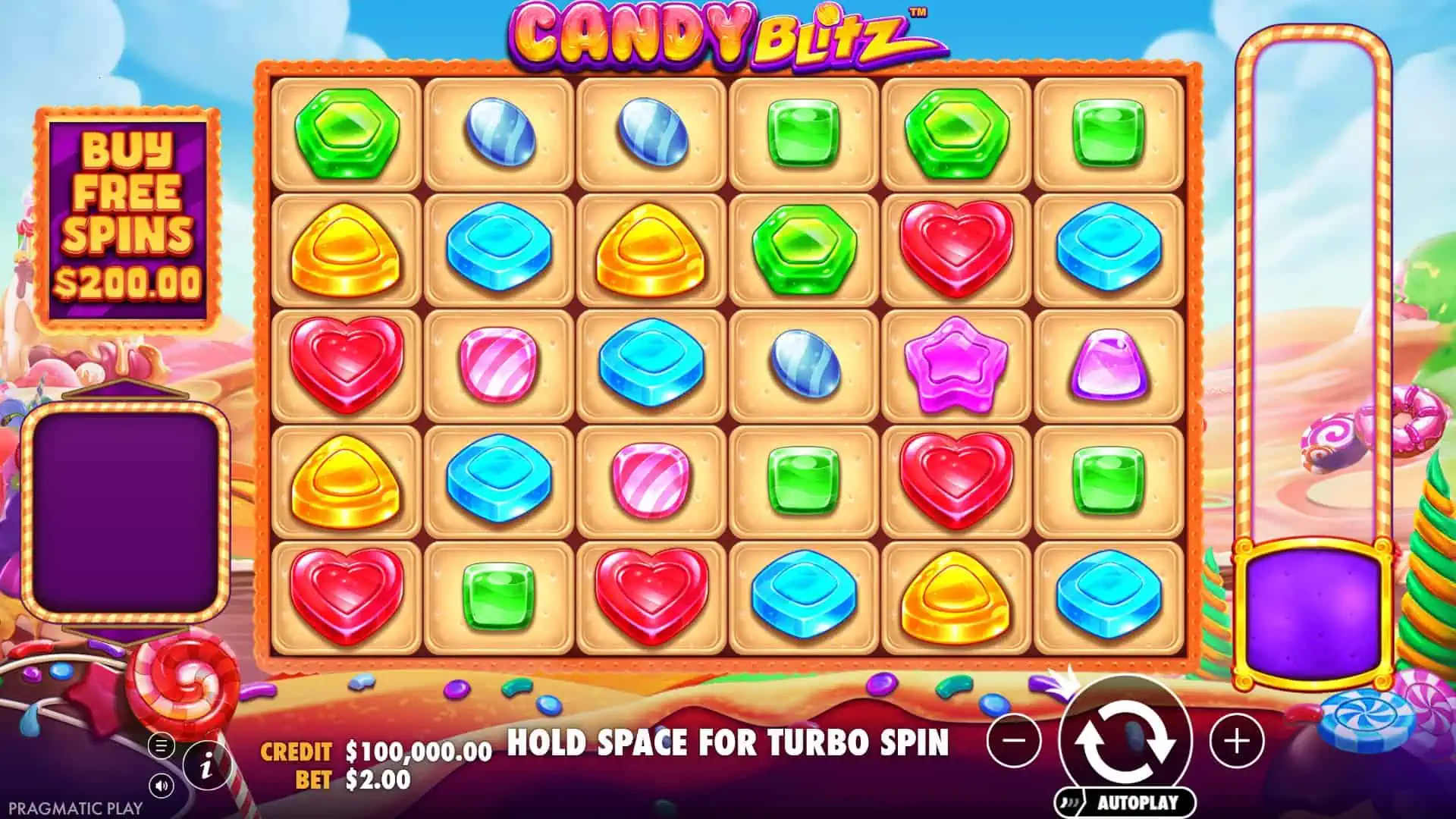 Candy Blitz slot gameplay reels