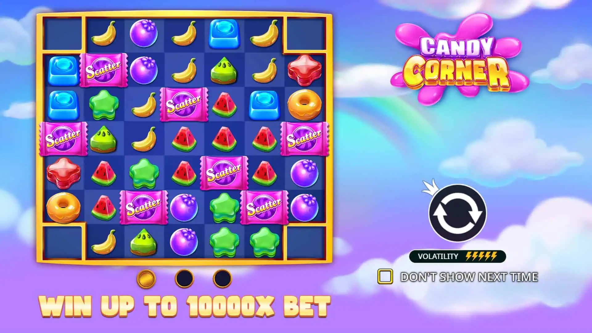 Candy Corner slot intro screen