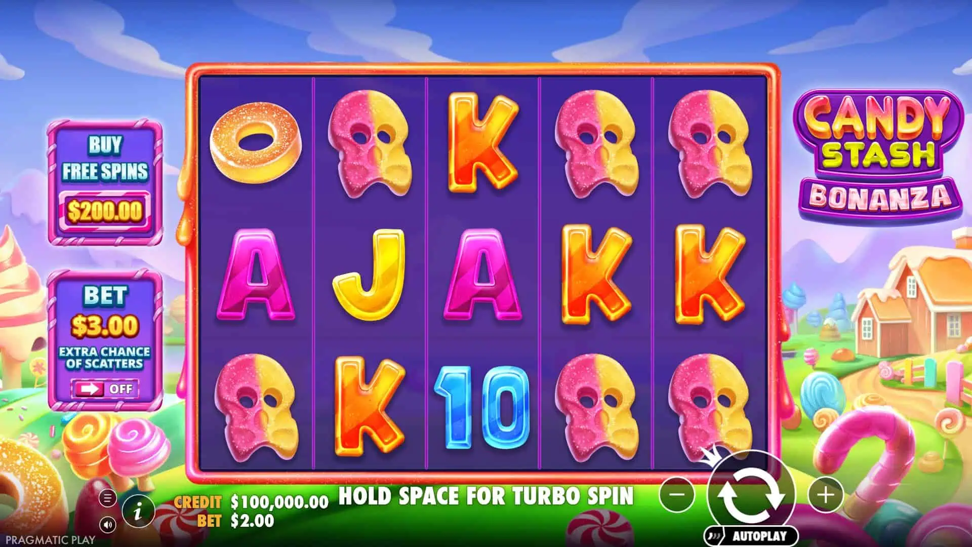 Candy Stash Bonanza slot gameplay reels