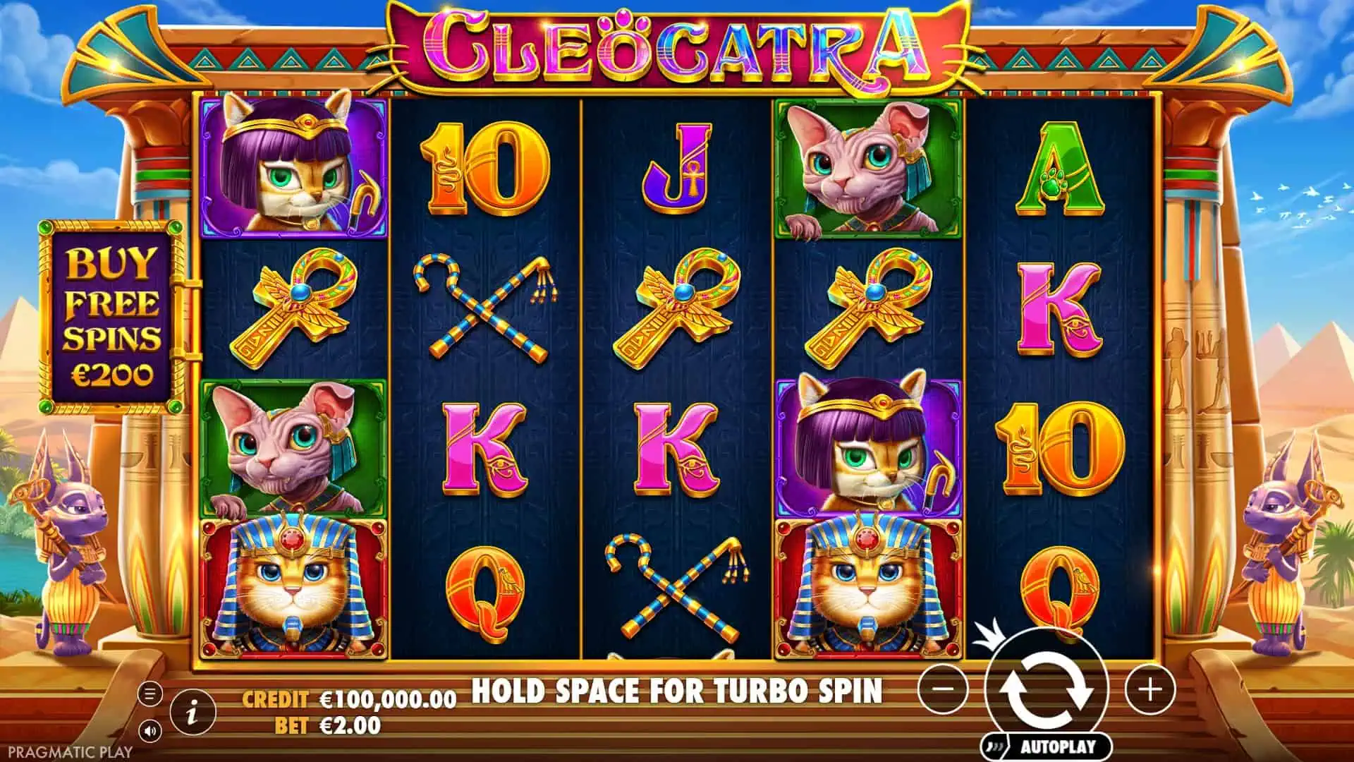 Cleocatra slot gameplay reels