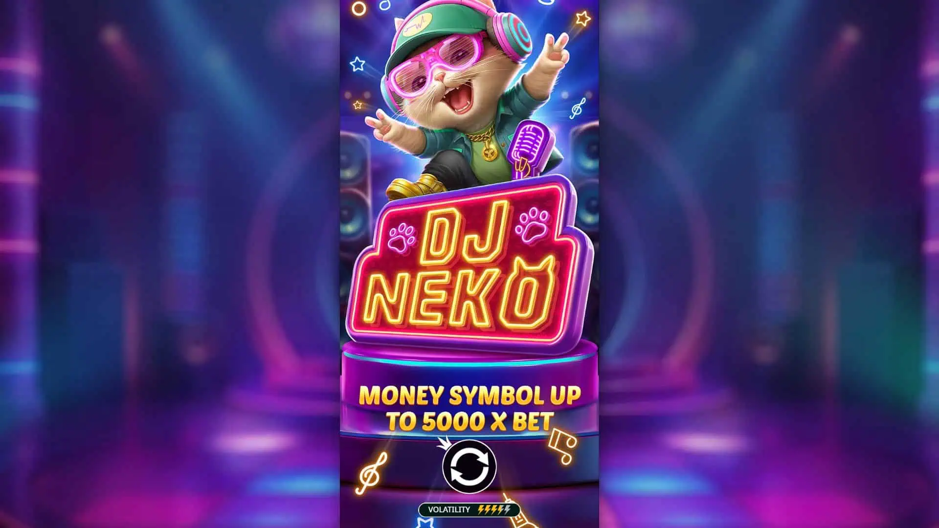 DJ Neko slot intro screen