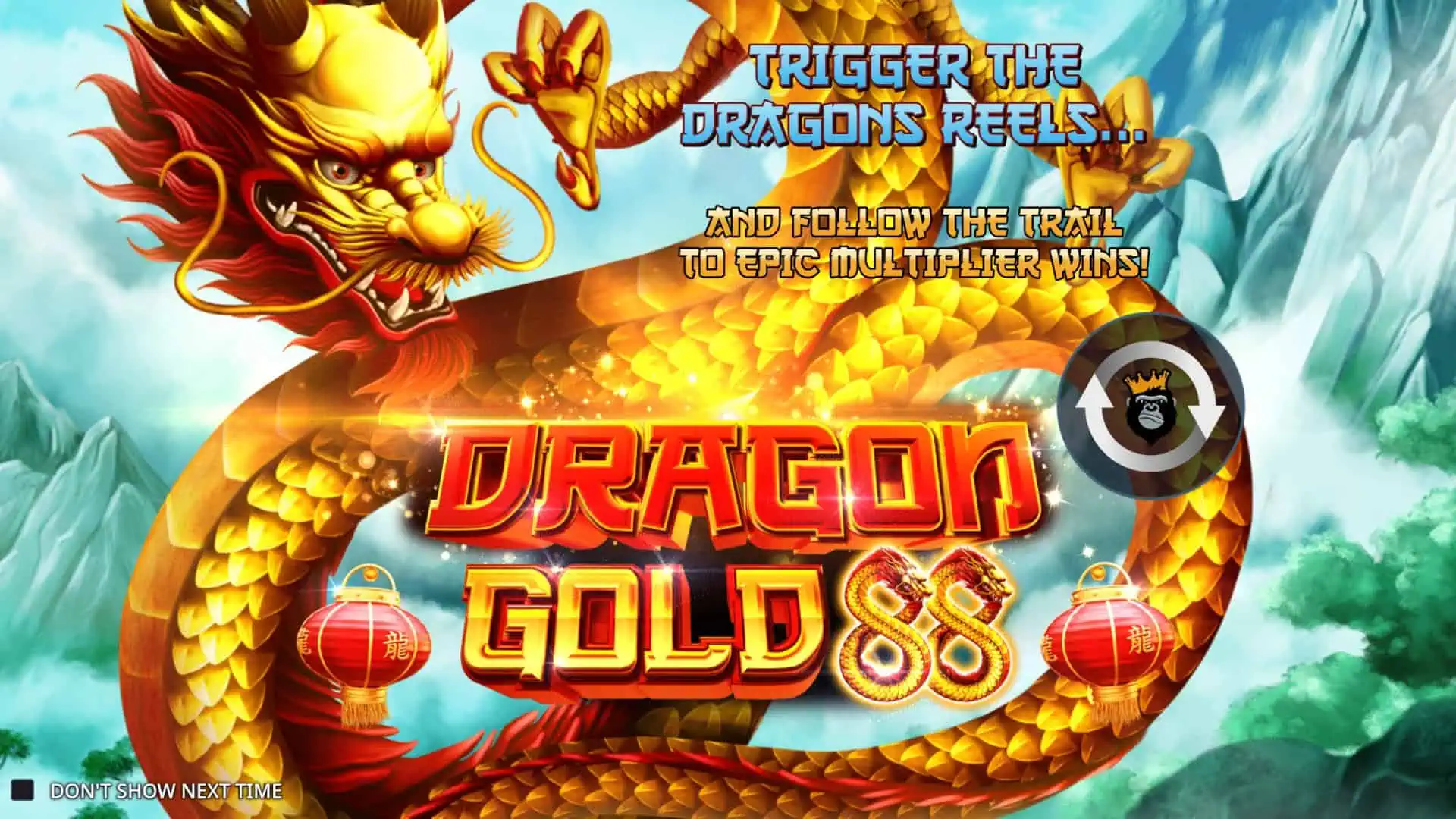 Dragon Gold 88 slot intro screen