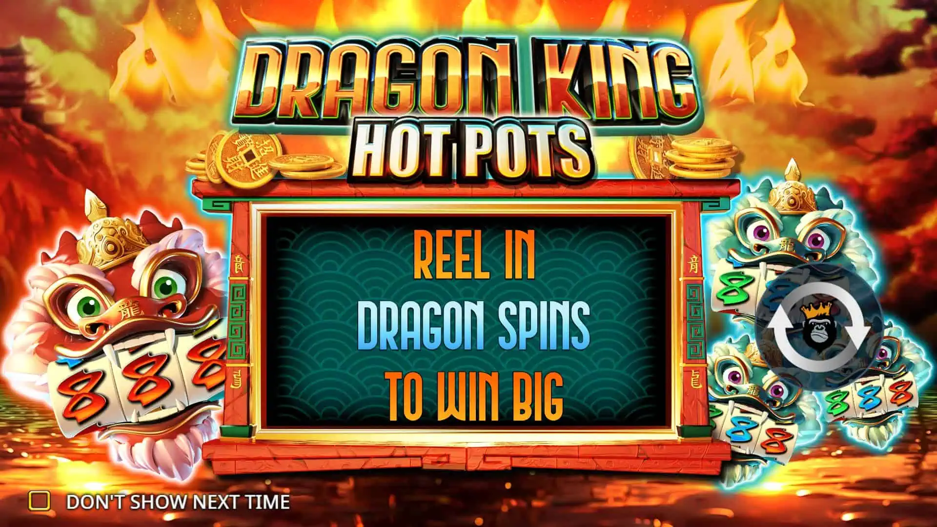 Dragon King Hot Pots slot intro screen