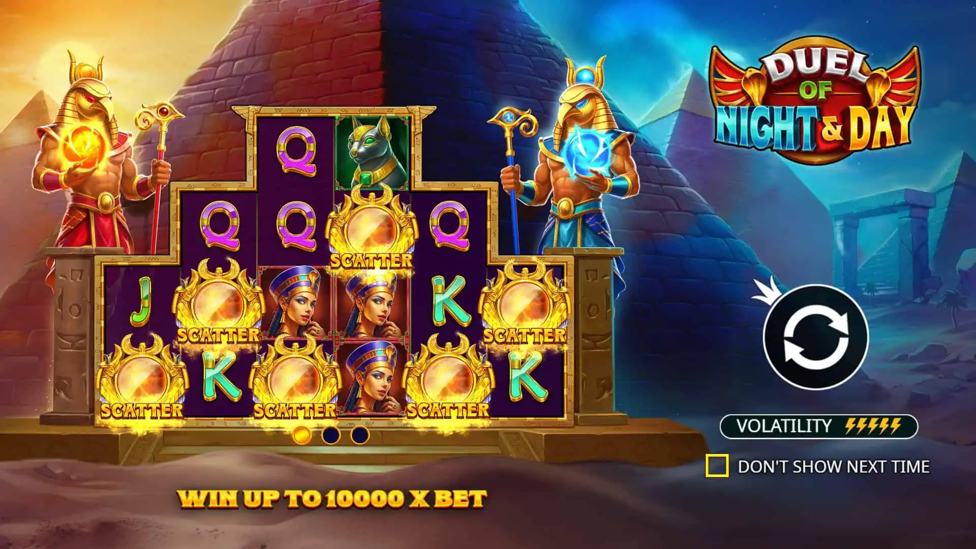 Duel of Night & Day slot intro screen