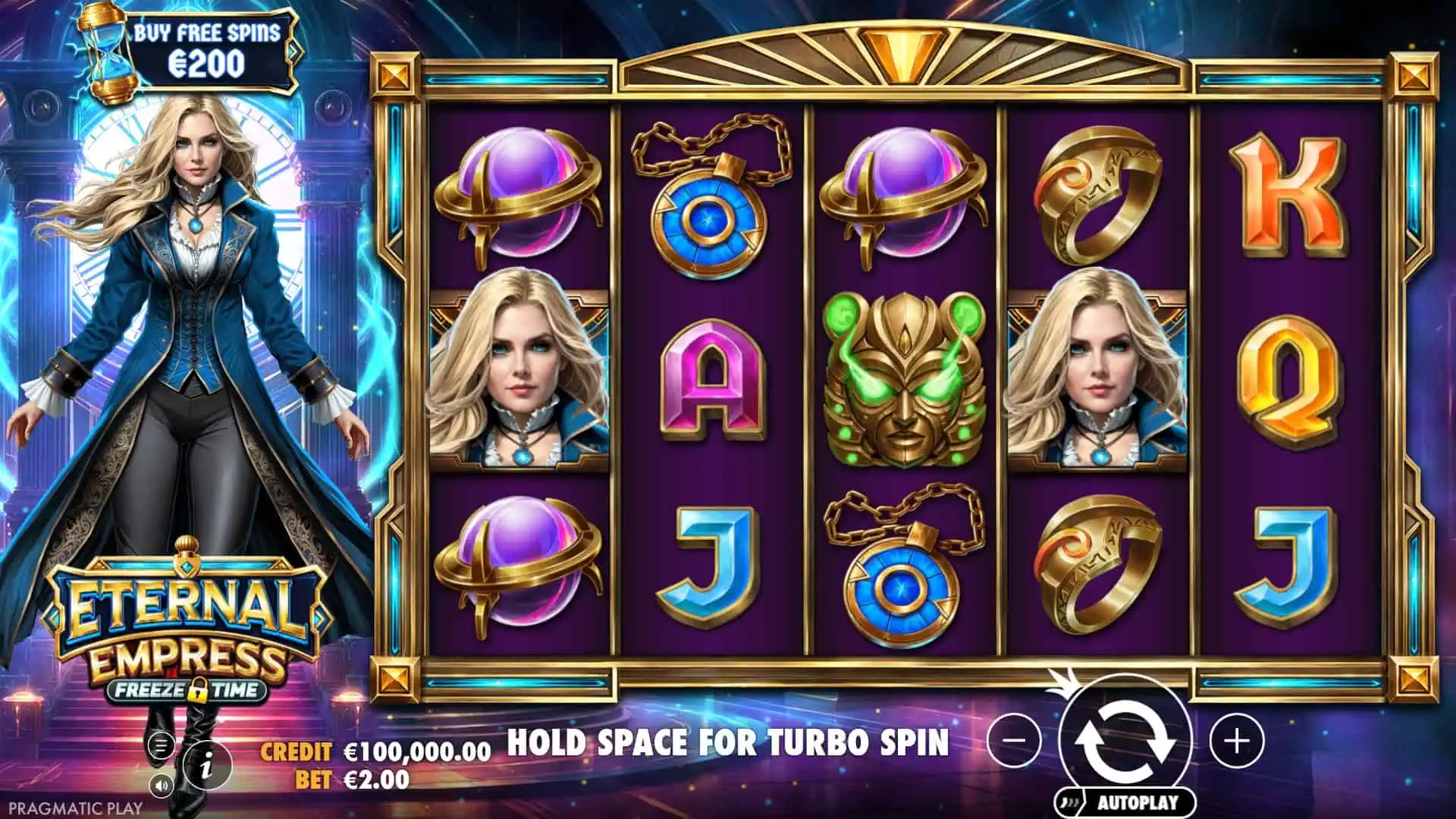 Eternal Empress Freeze Time slot gameplay reels