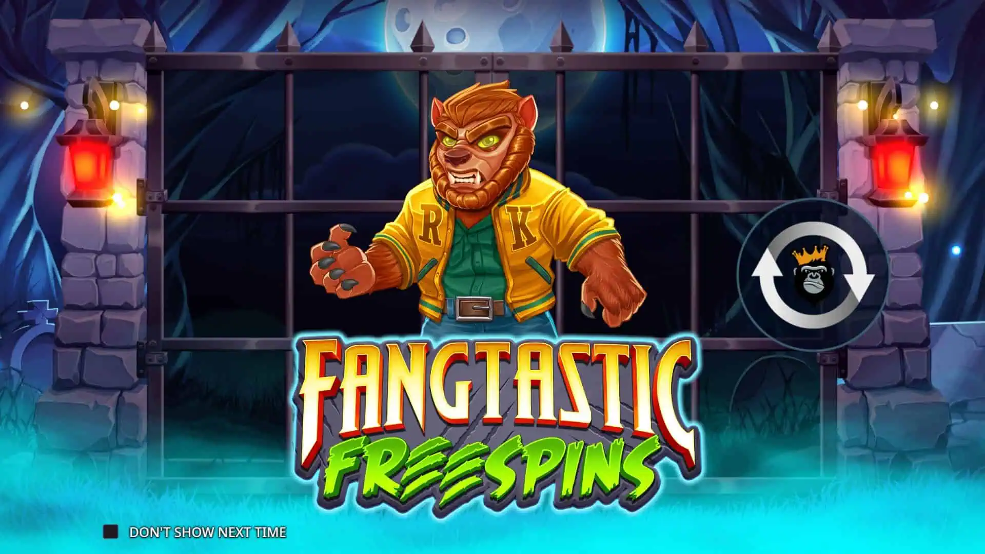 Fangtastic Freespins slot intro screen