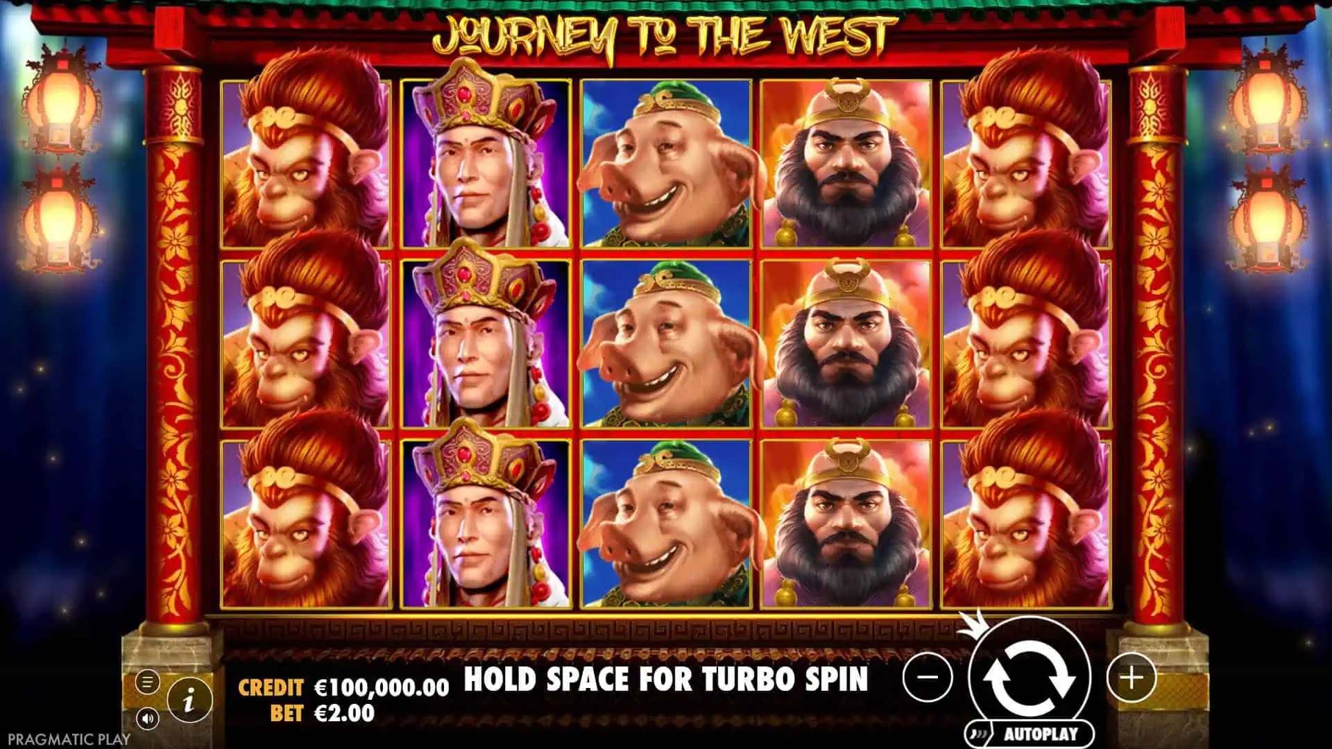 Journey to the West slot gameplay reels