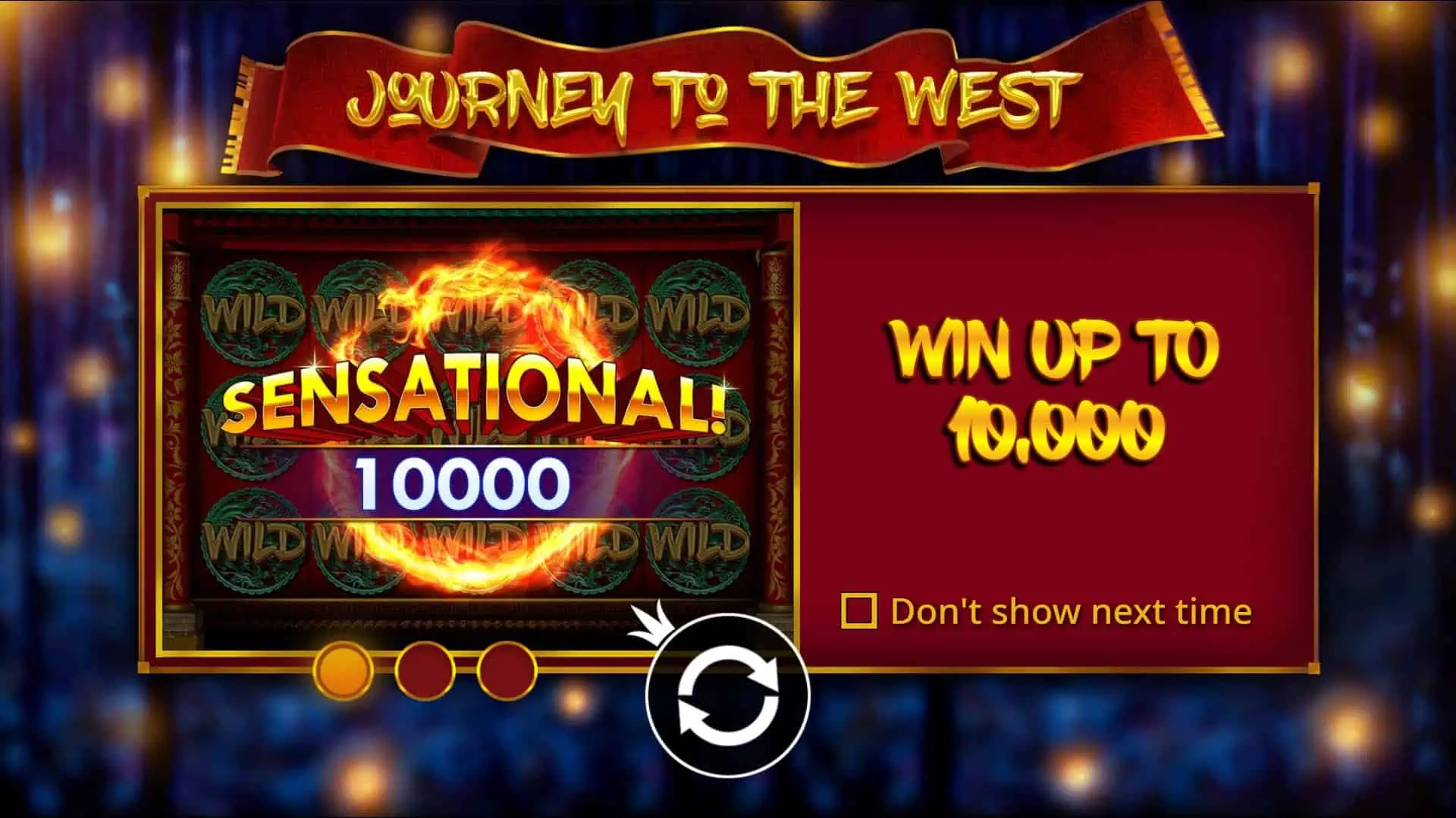 Journey to the West slot intro screen