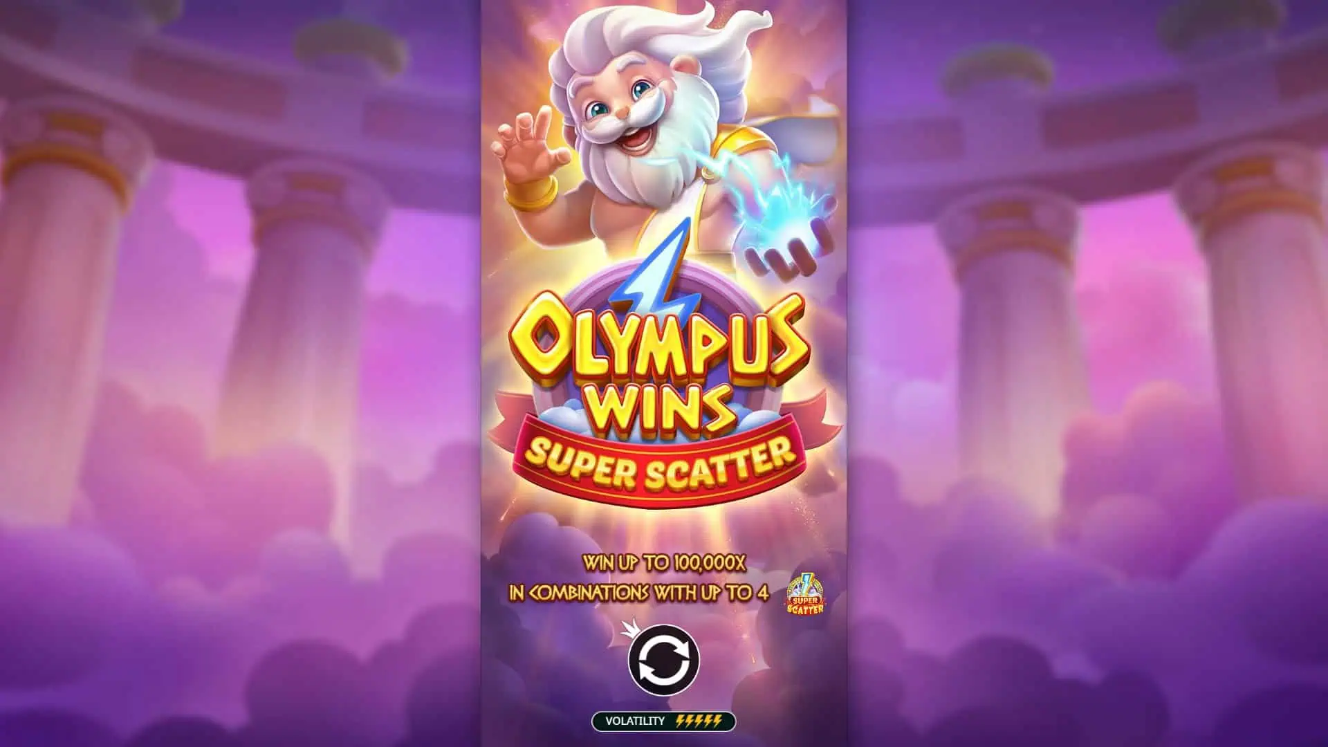 Olympus Wins Super Scatter slot intro screen