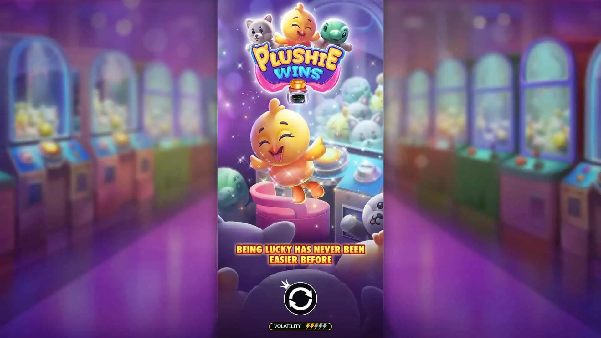 Plushie Wins slot intro screen