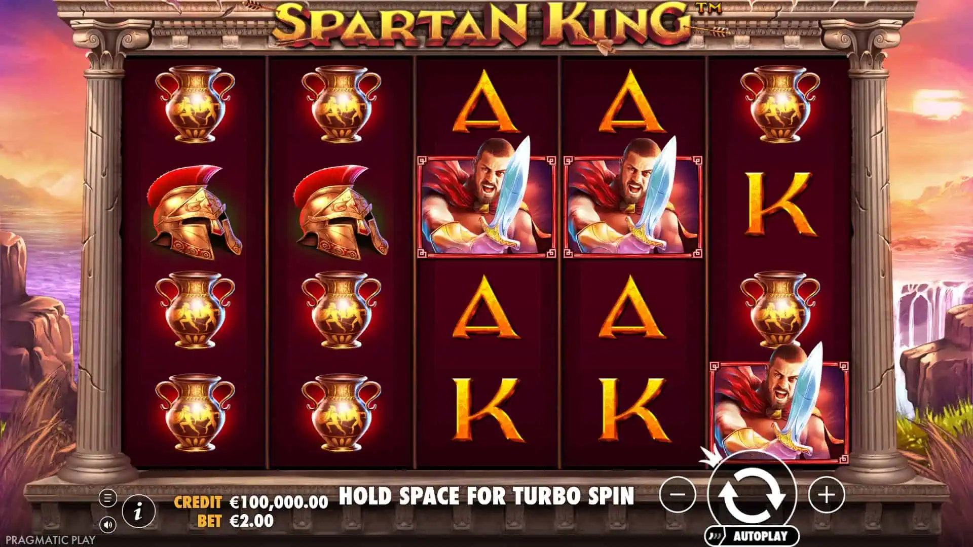 Spartan King slot gameplay reels