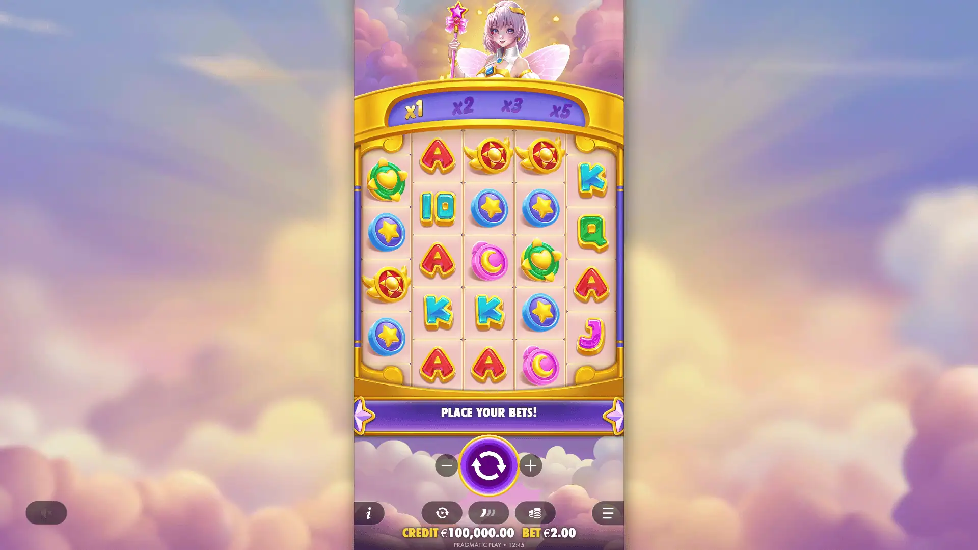Starlight Wins slot gameplay reels