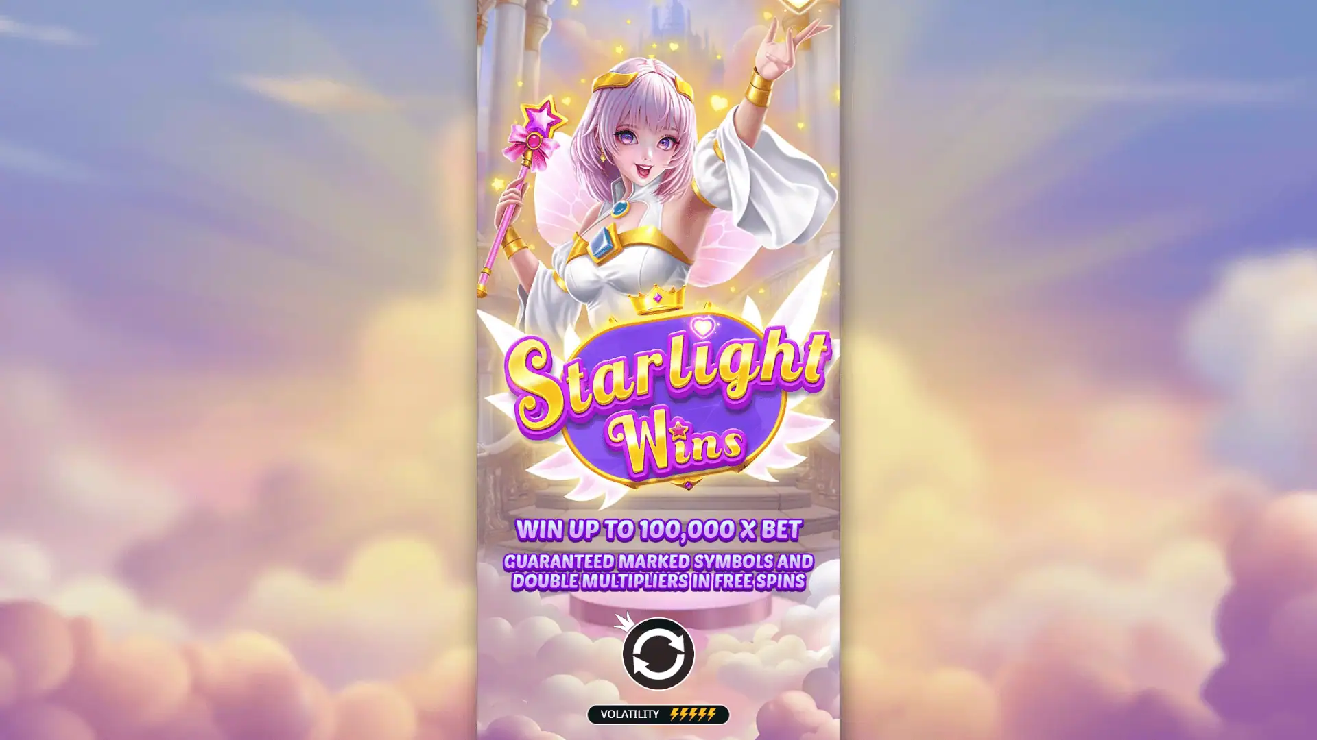 Starlight Wins slot intro screen