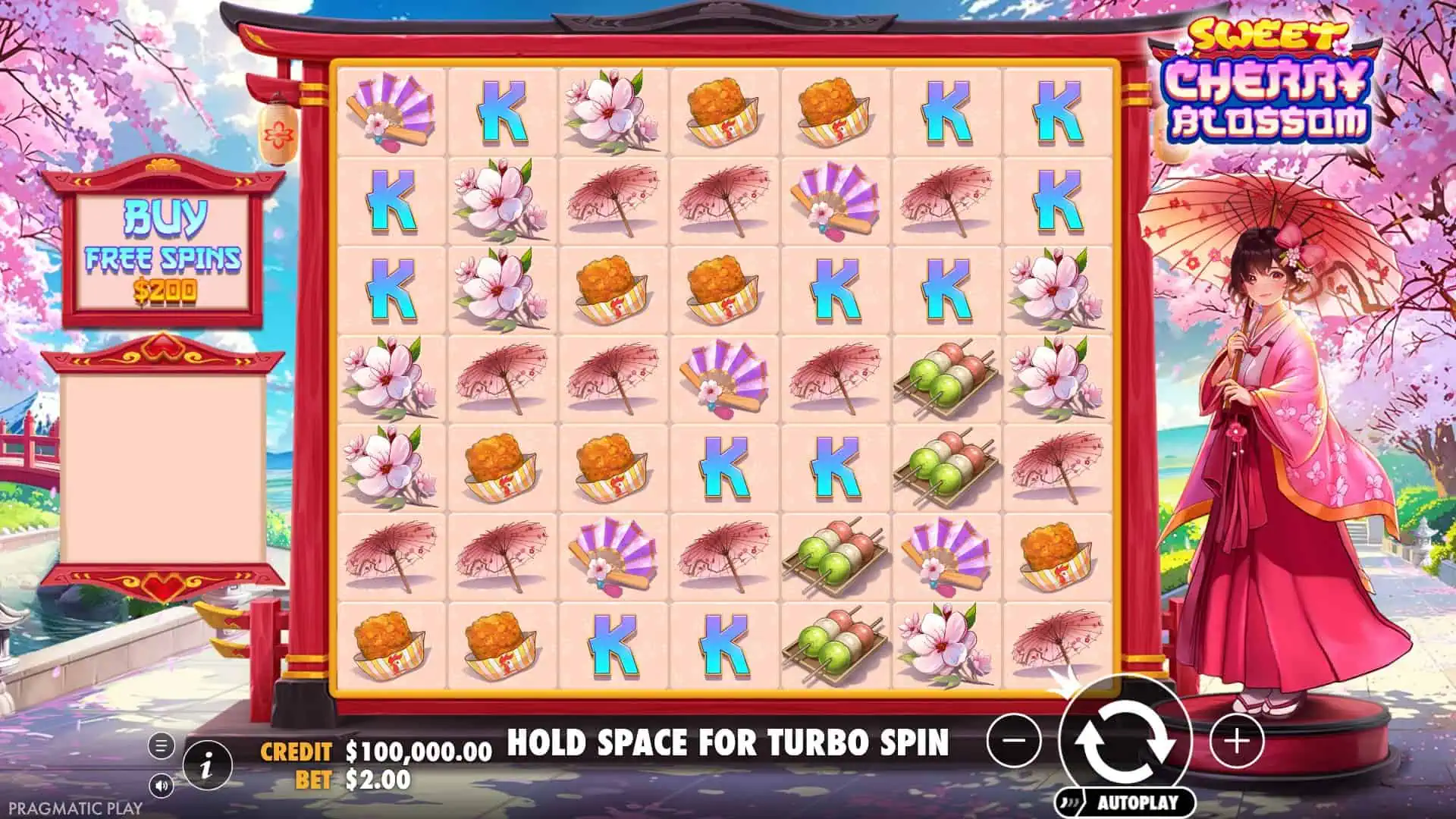 Sweet Cherry Blossom slot gameplay reels