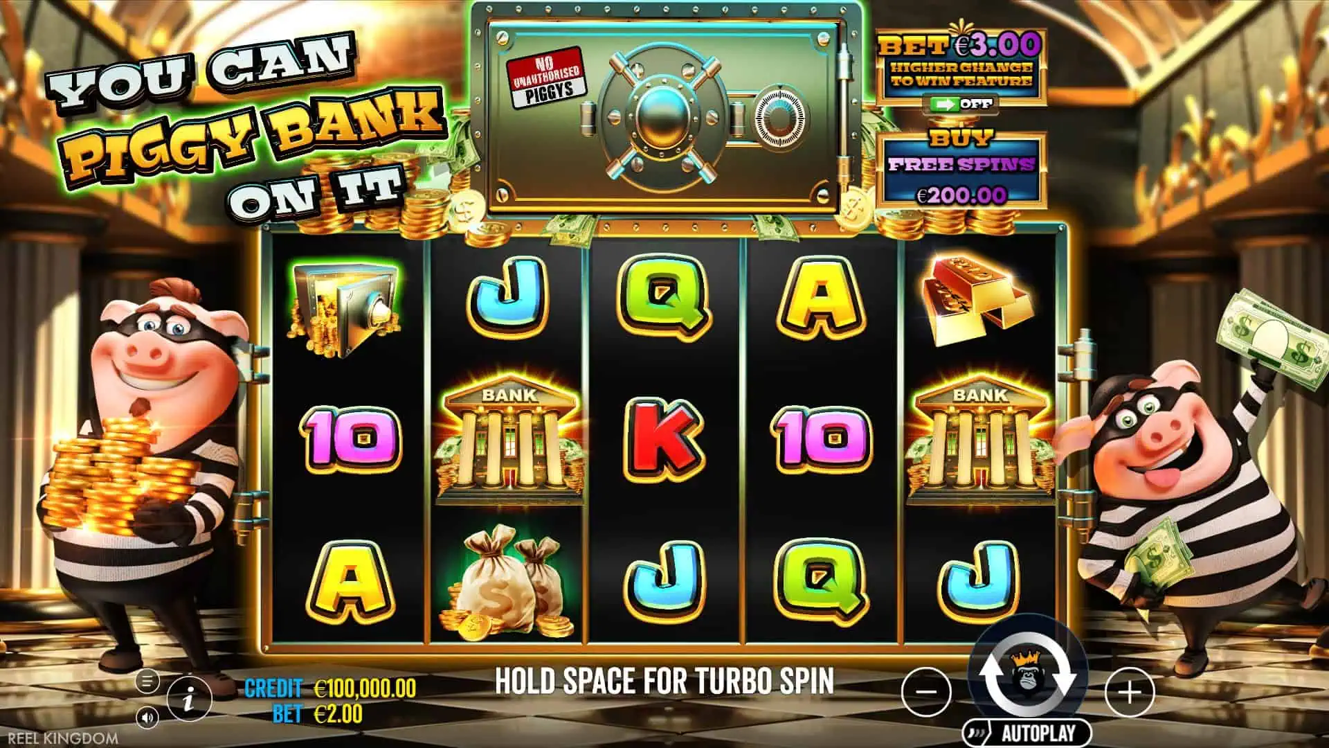 You Can Piggy Bank on It slot gameplay reels