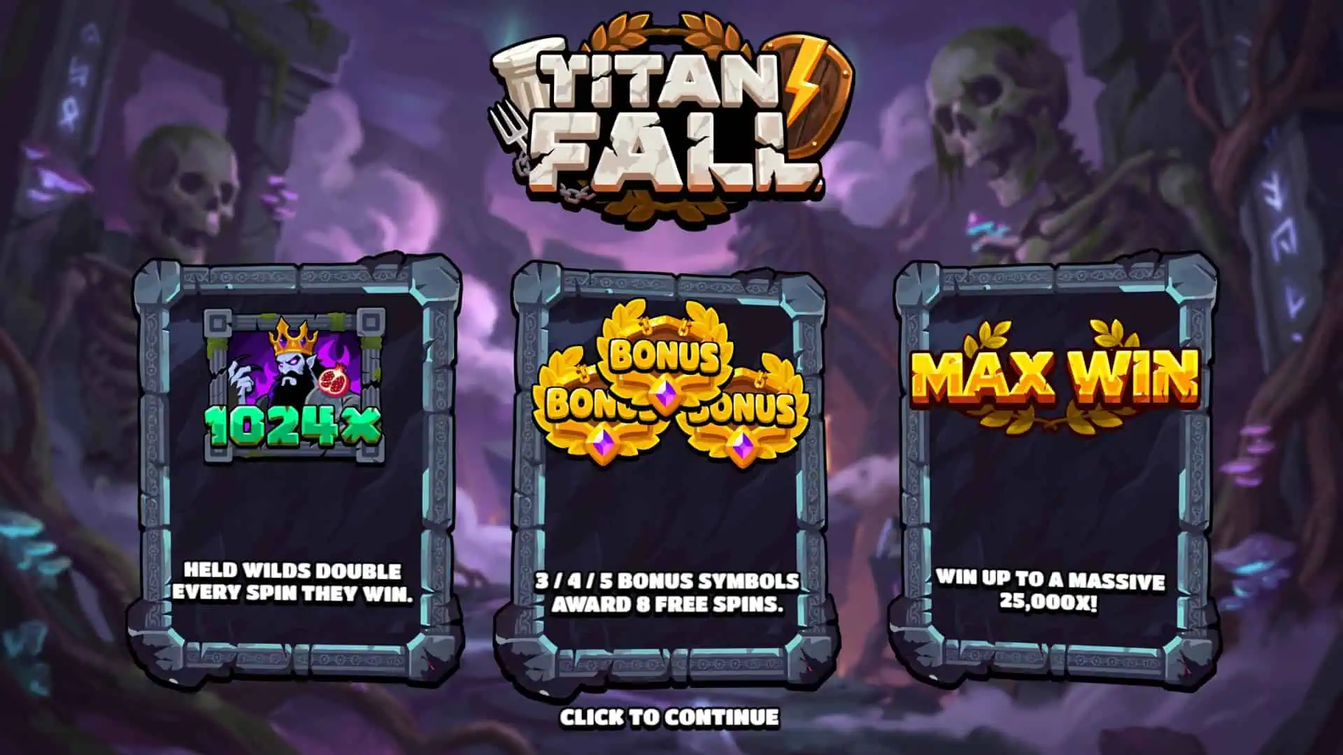 Titanfall slot intro screen