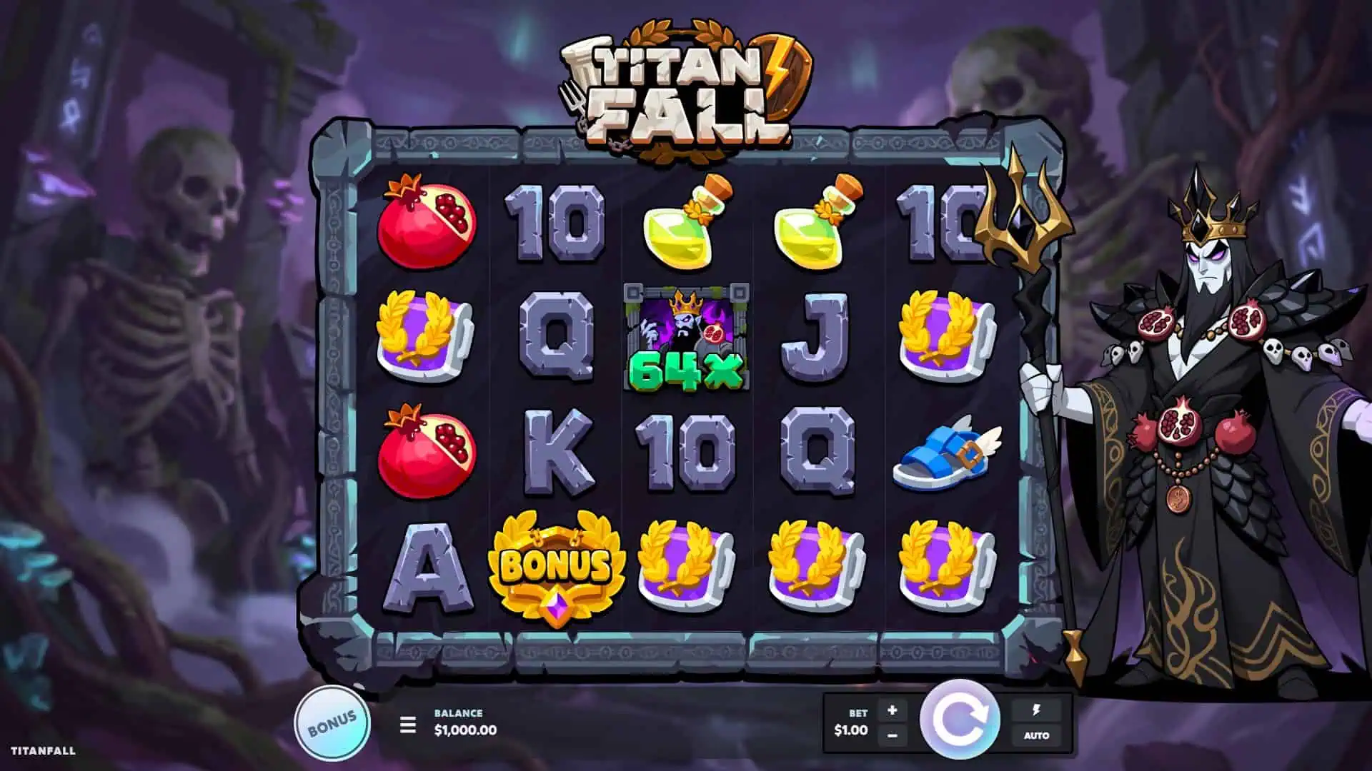 Titanfall slot gameplay reels