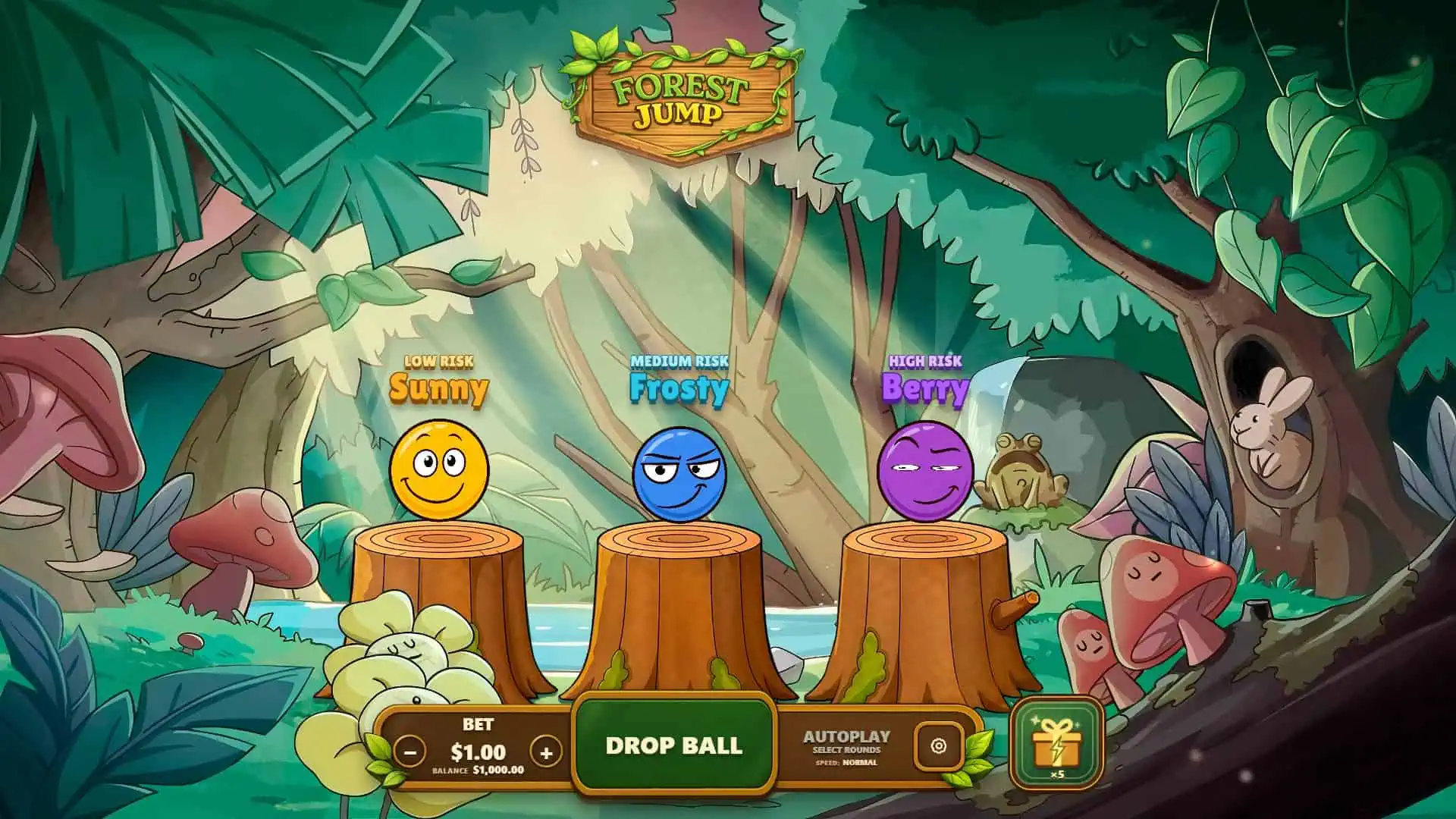 Forest Jump slot gameplay reels