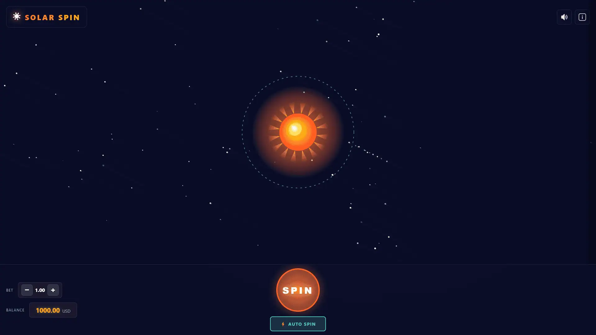 Solar Spin slot gameplay reels
