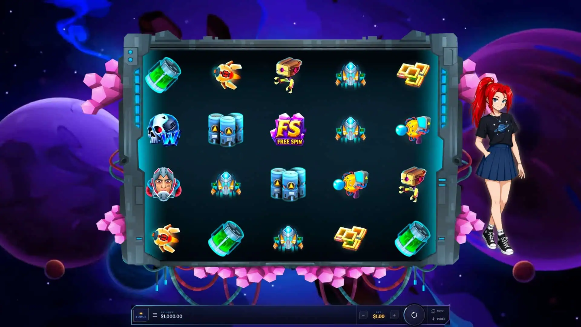 Cosmic Drift slot gameplay reels