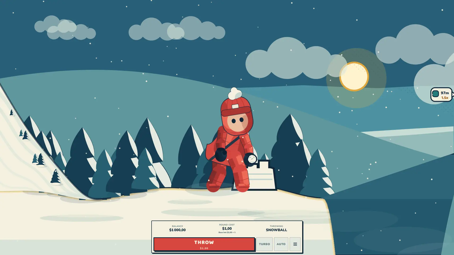 Snowdown slot gameplay reels