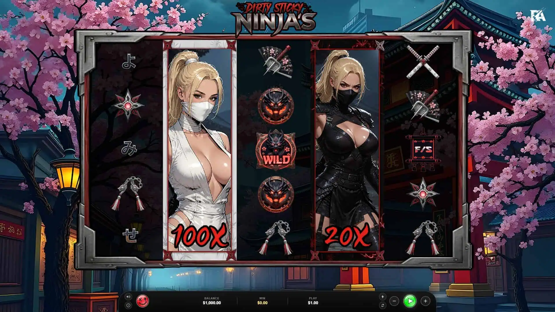 Dirty Sticky Ninjas slot gameplay reels