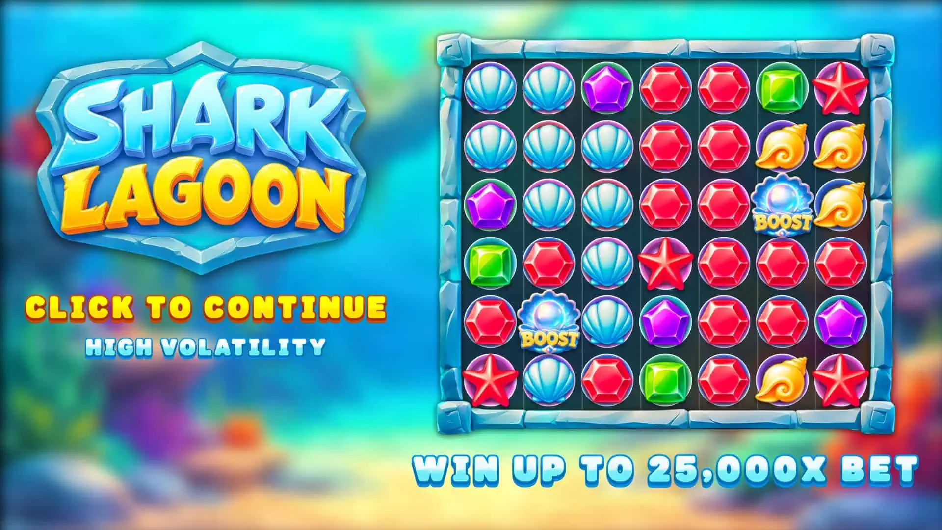 Shark Lagoon slot intro screen