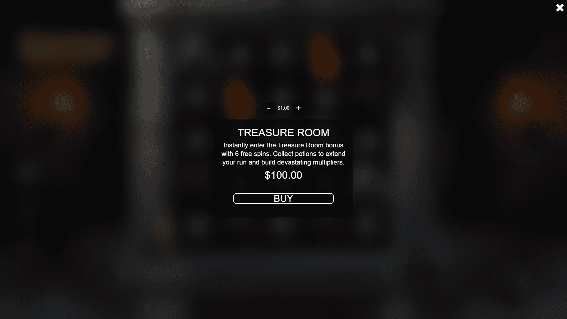 Dungeon Descent bonus buy menu