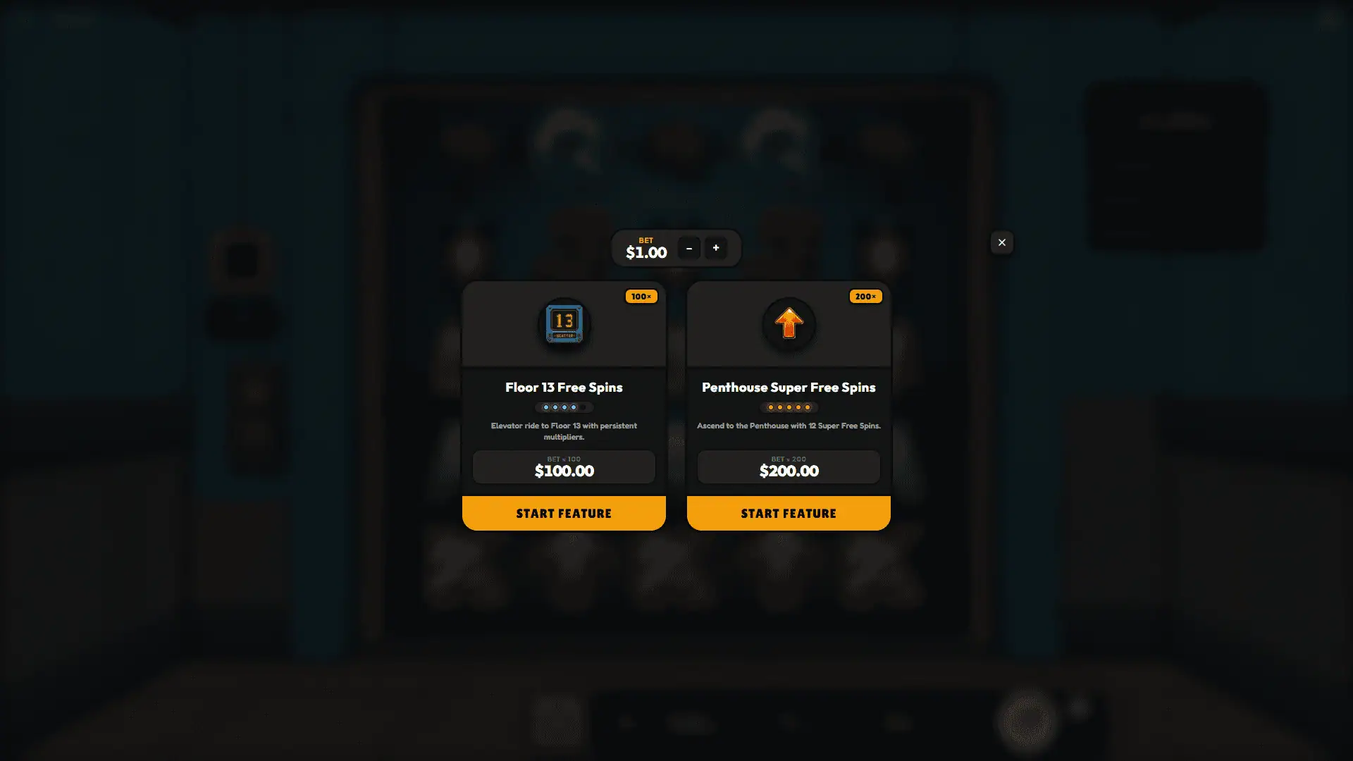 Going UP! bonus buy menu