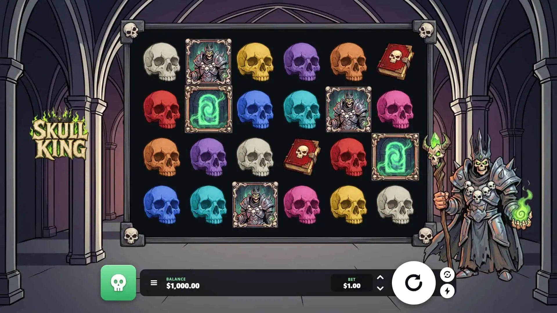 Skull King slot gameplay reels